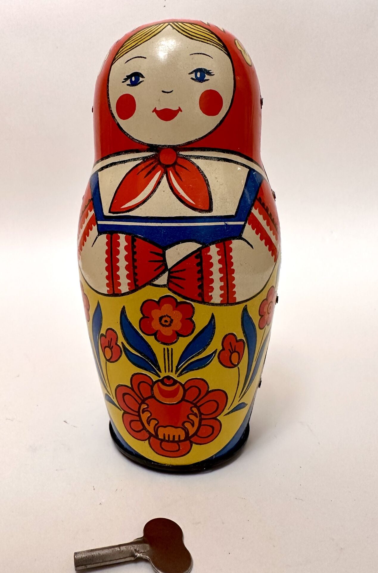 USSR vintage wind-up matryoshka