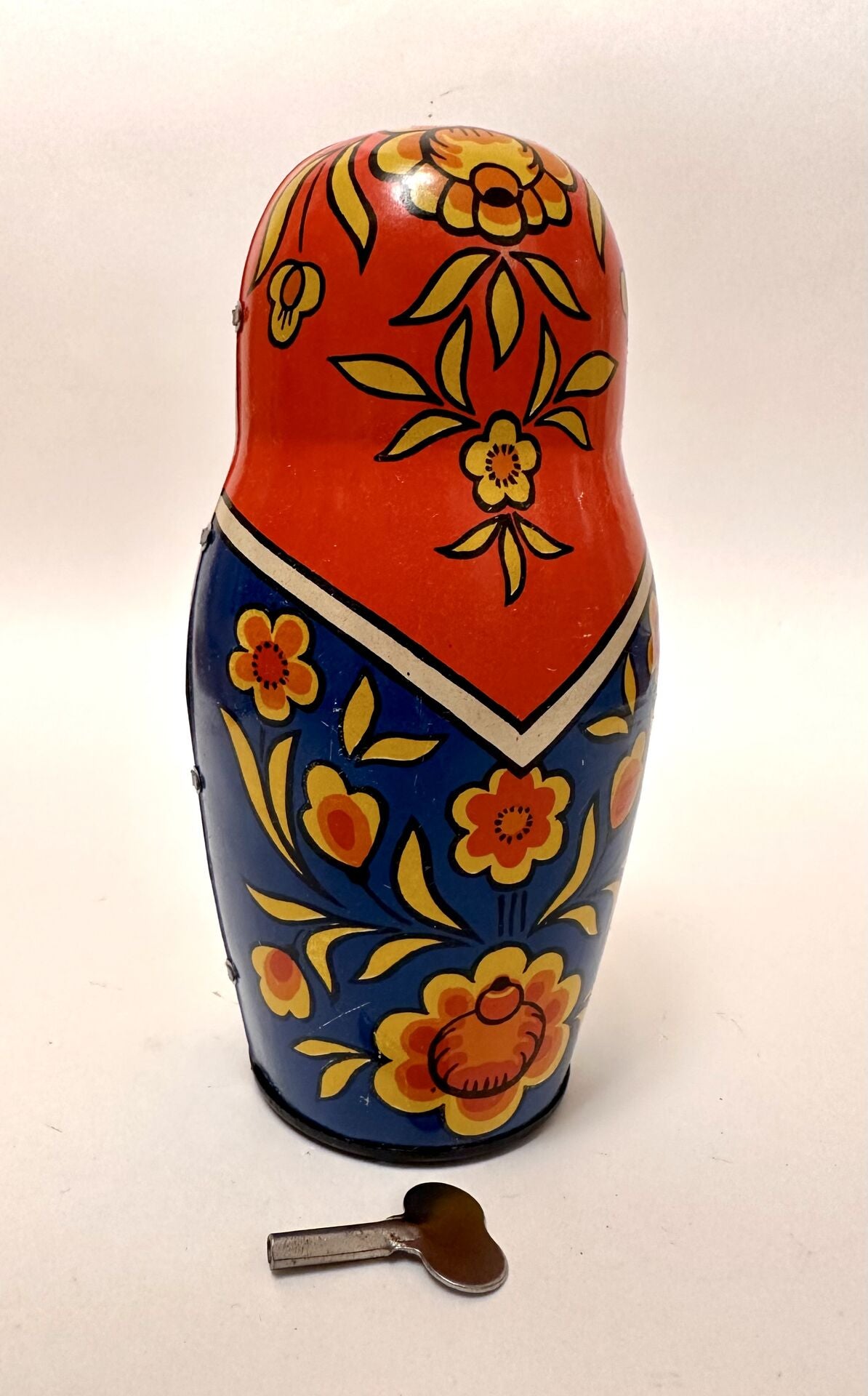 USSR vintage wind-up matryoshka
