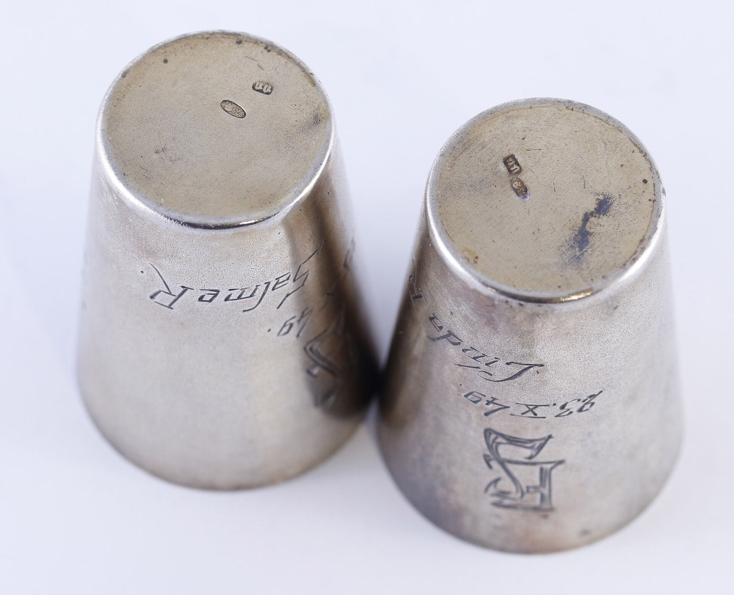 Estonian (first) independence times silver shot glasses with engraving