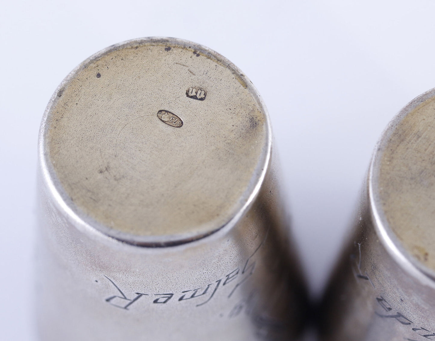 Estonian (first) independence times silver shot glasses with engraving