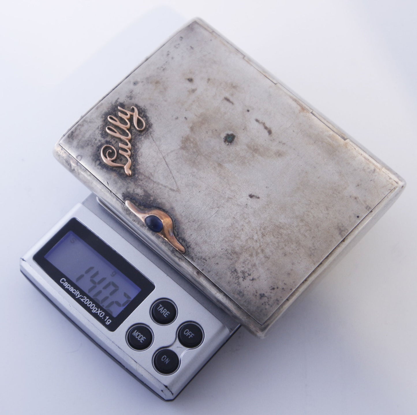 Silver sigarette case "Lully"
