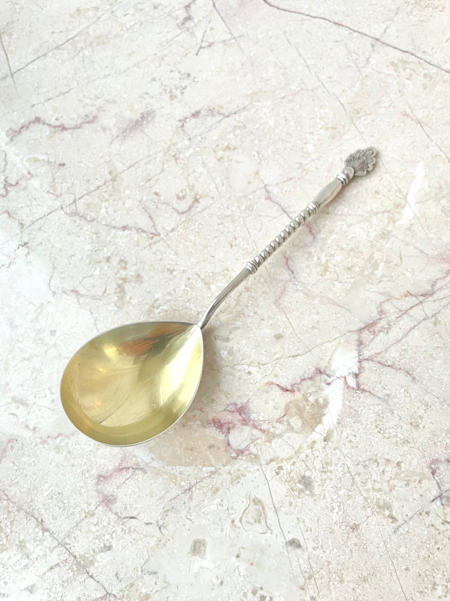 Big silver salad spoon from Soviet Era