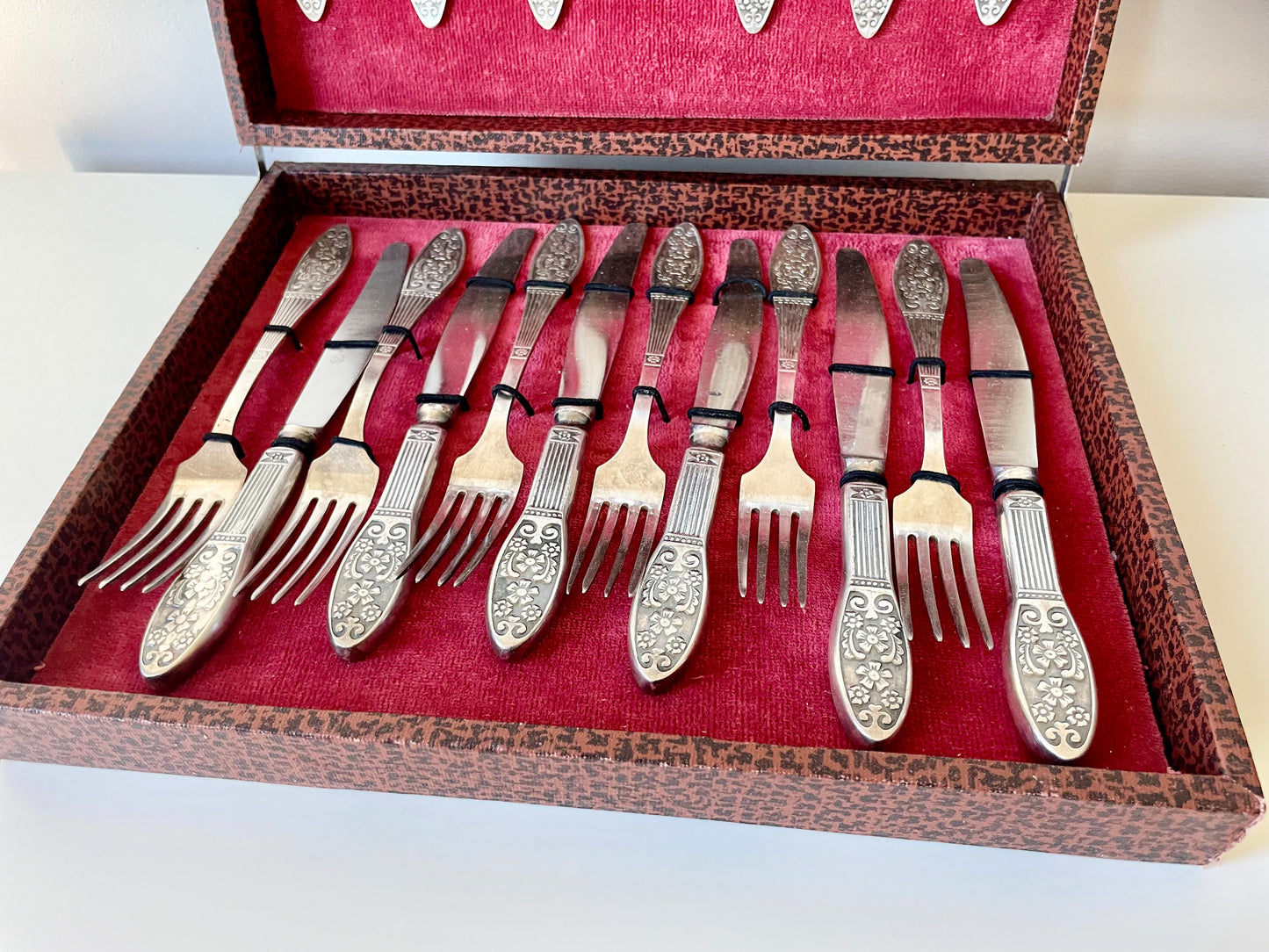 Soviet era new silver tableware set