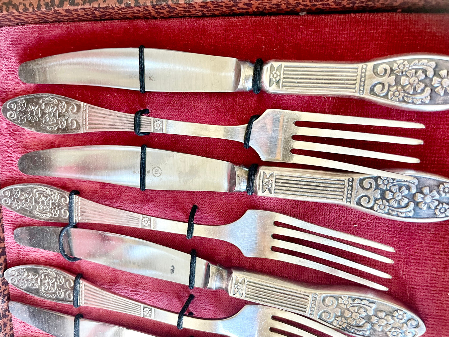 Soviet era new silver tableware set