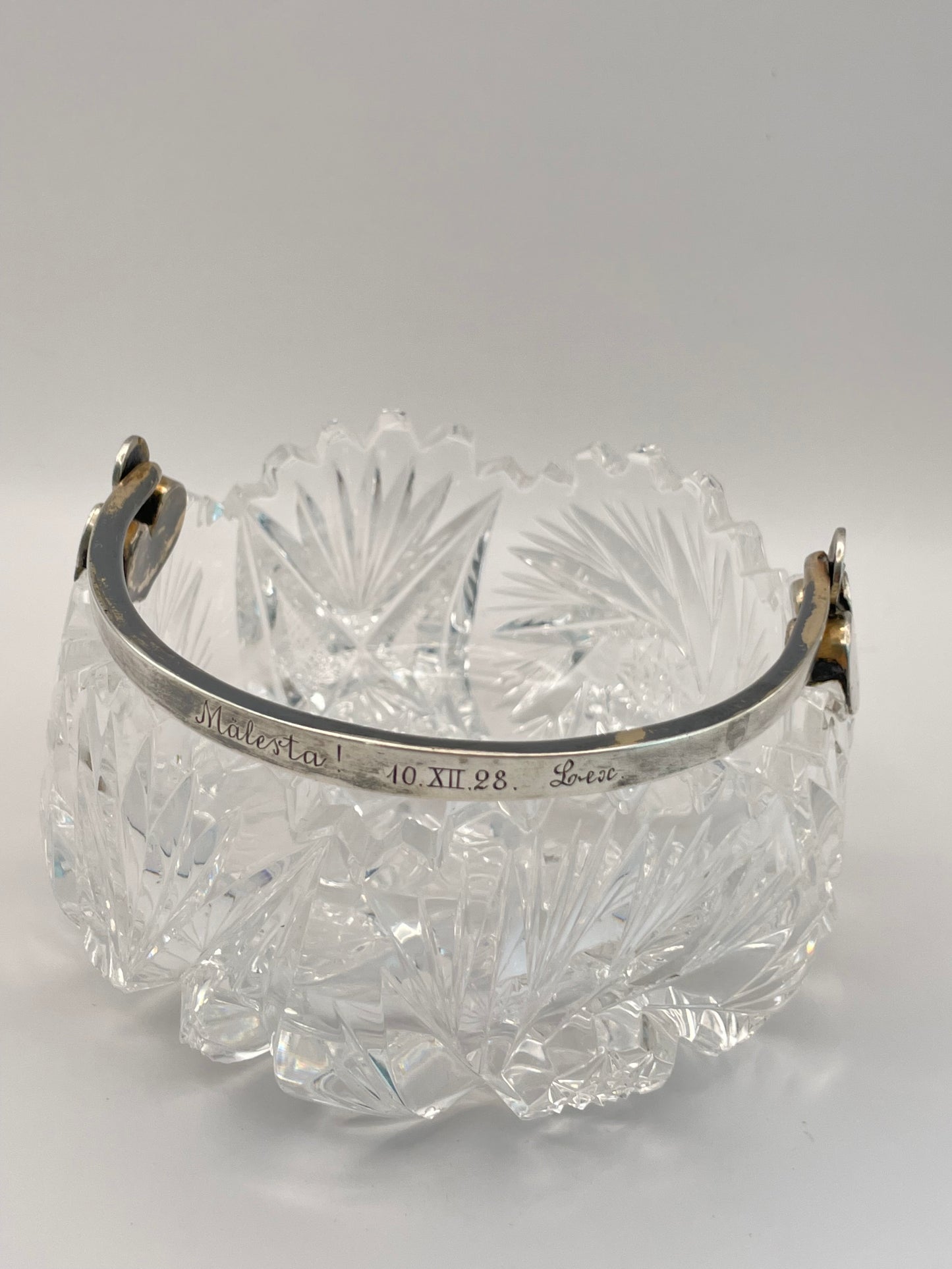 (SILVER MARKS, VENDOR, BRIGHTER PHOTOS) Estonian First Independance crystal sugar