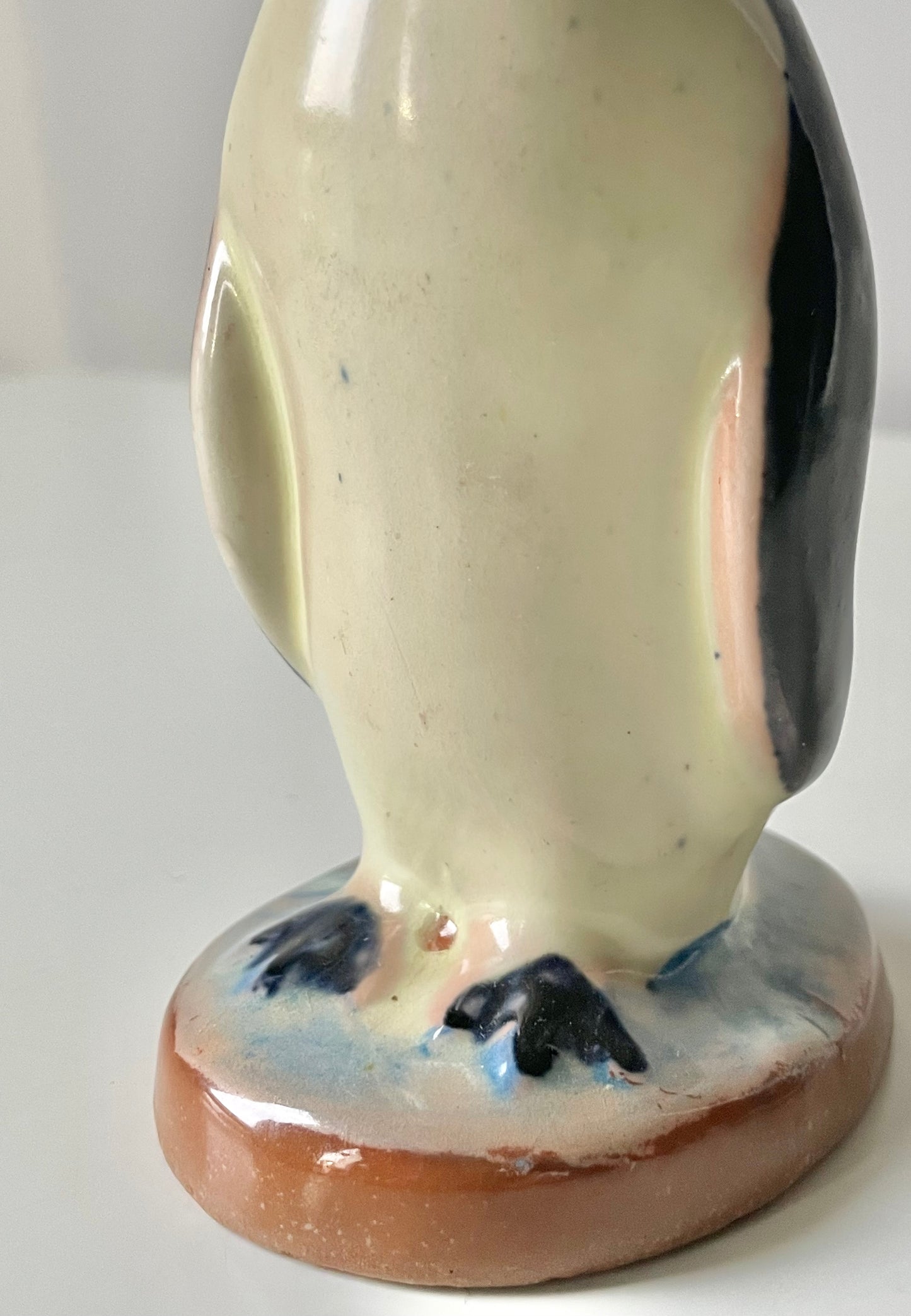 Ceramic penguin figurine produced by the Riga porcelain factory, 1940ies