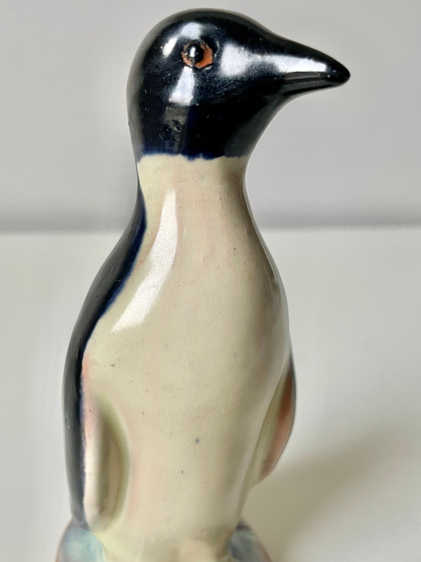 Ceramic penguin figurine produced by the Riga porcelain factory, 1940ies