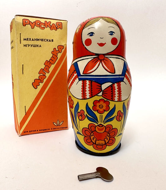 USSR vintage mechanical doll/matryoshka