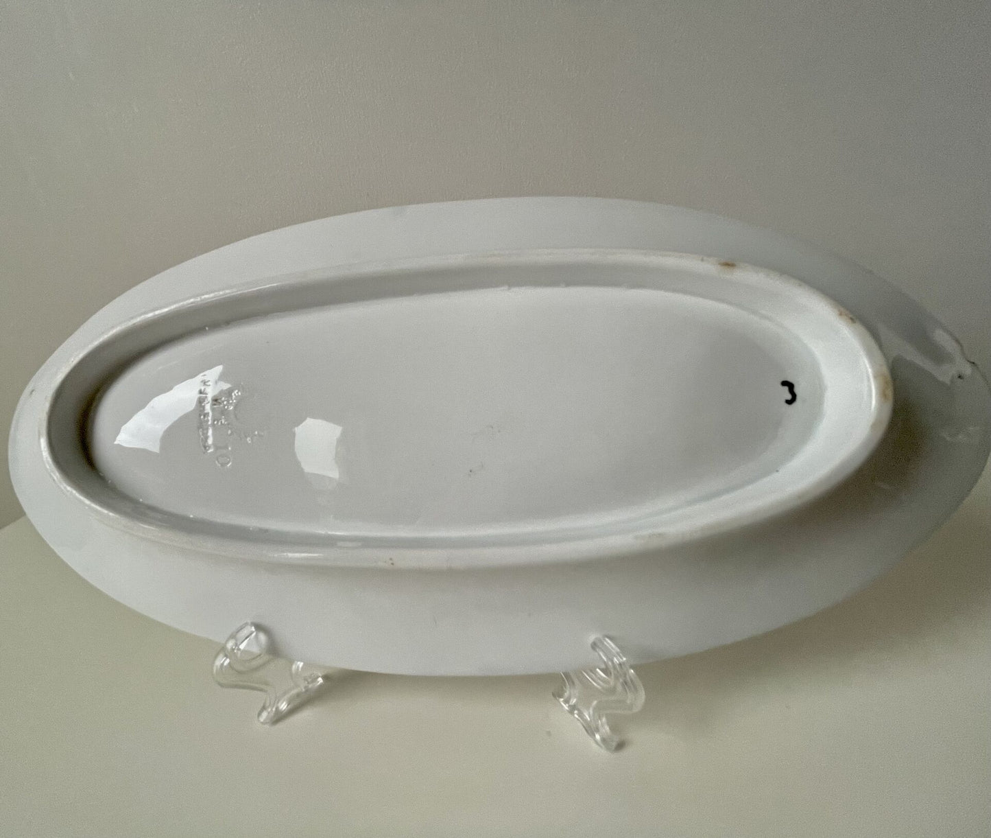 Russian Empire times porcelain platter produced by Kuznetsov