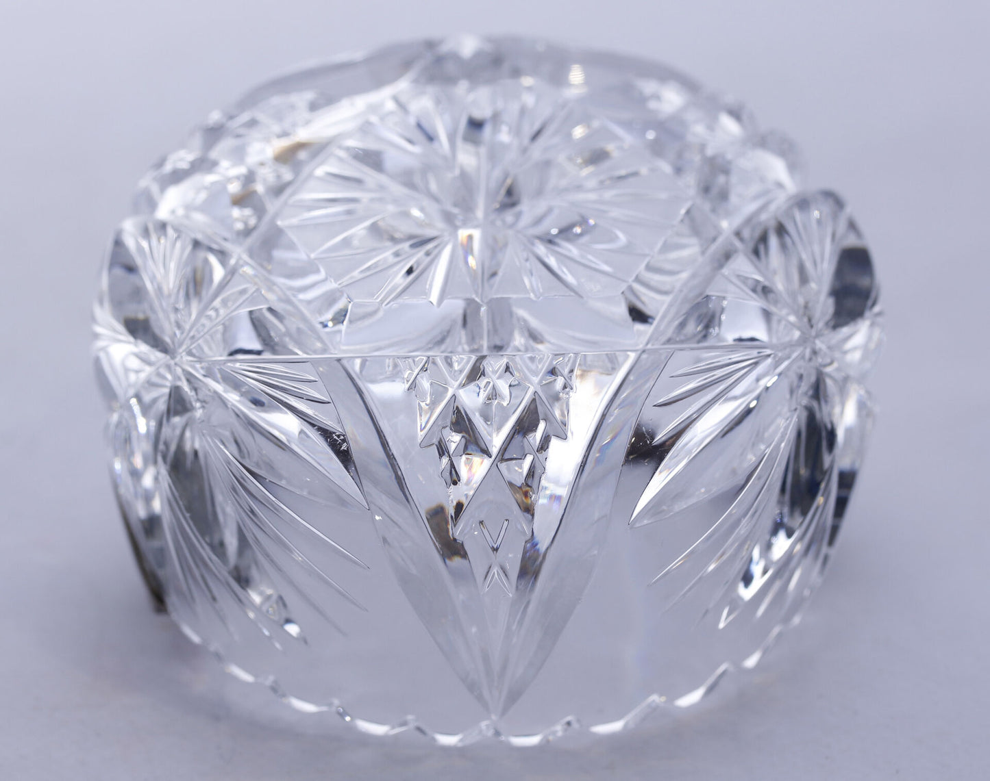 Estonian (first) independence times crystal sugar bowl with the silver handle (875 standard)