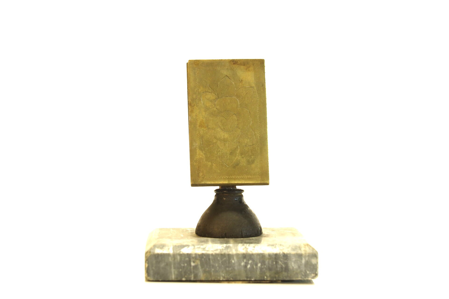 Matchbox stand on the stone foot