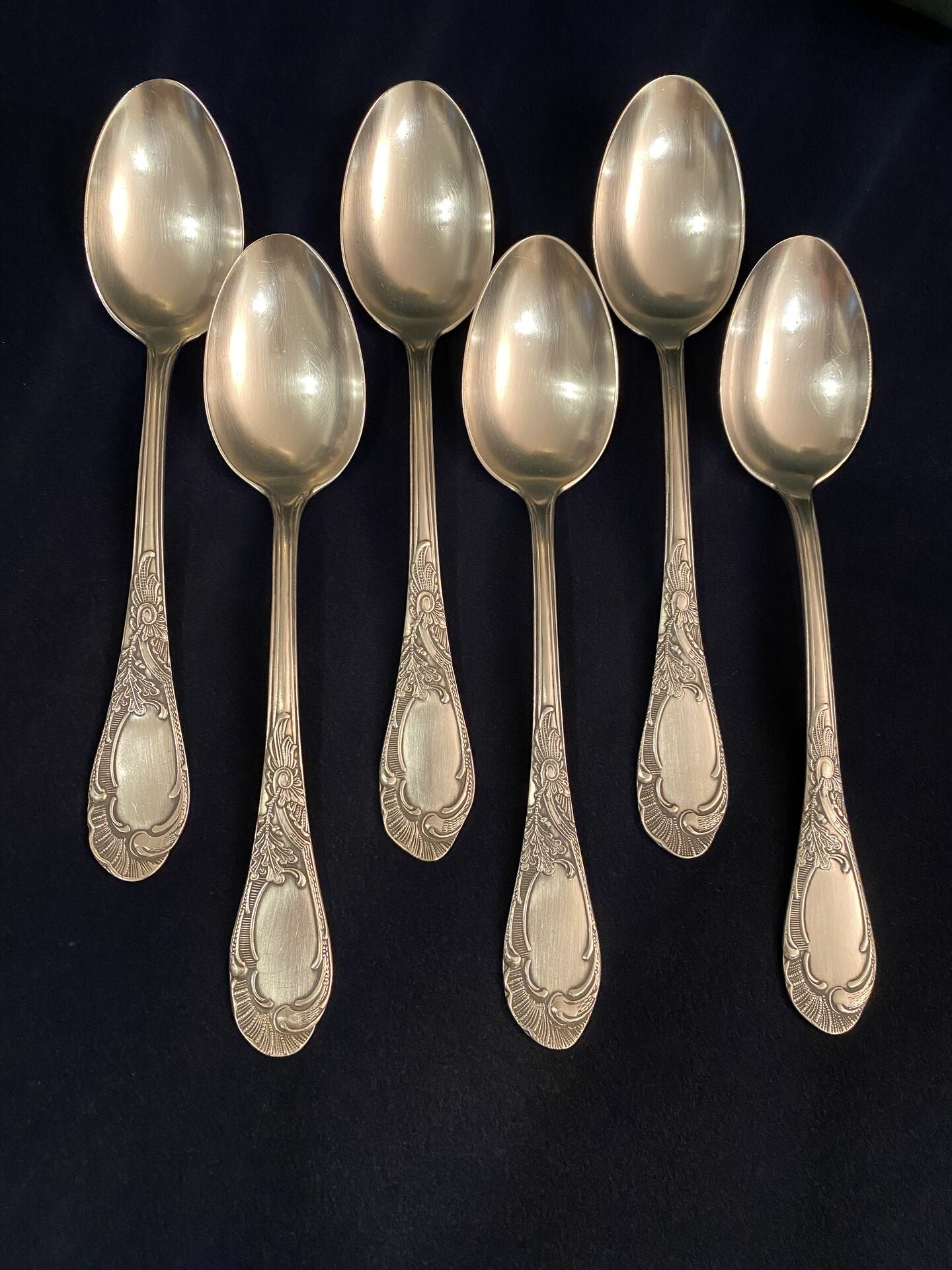 Soviet era 6 new silver soup spoons produced in Kyiv