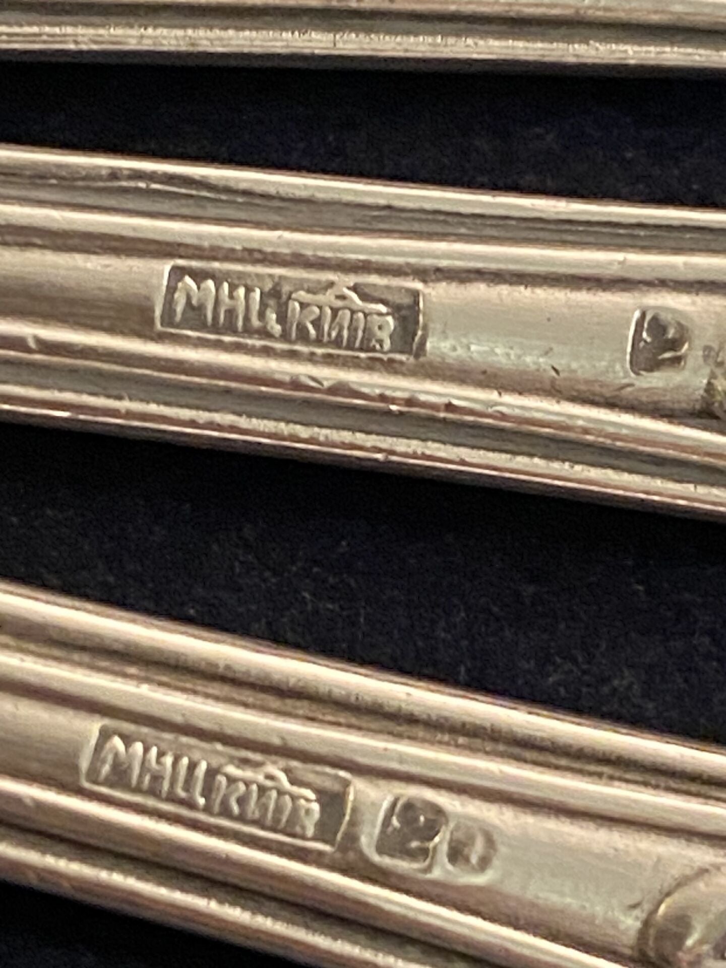 Soviet era 6 new silver soup spoons produced in Kyiv