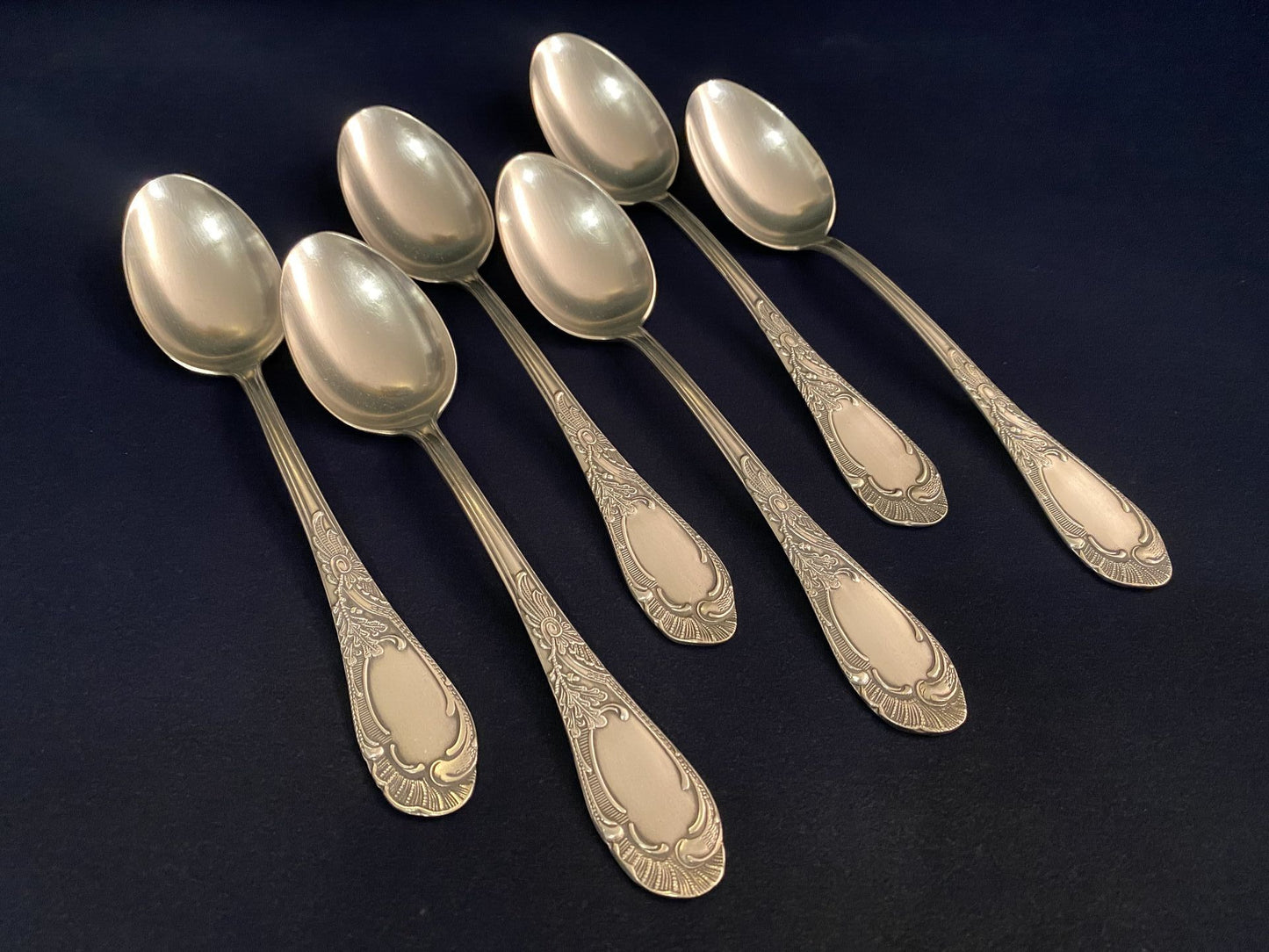 Soviet era 6 new silver soup spoons produced in Kyiv