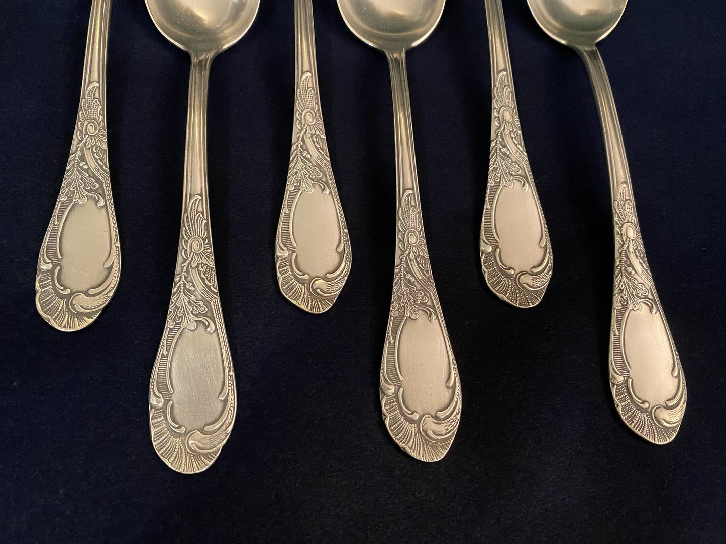 Soviet era 6 new silver soup spoons produced in Kyiv