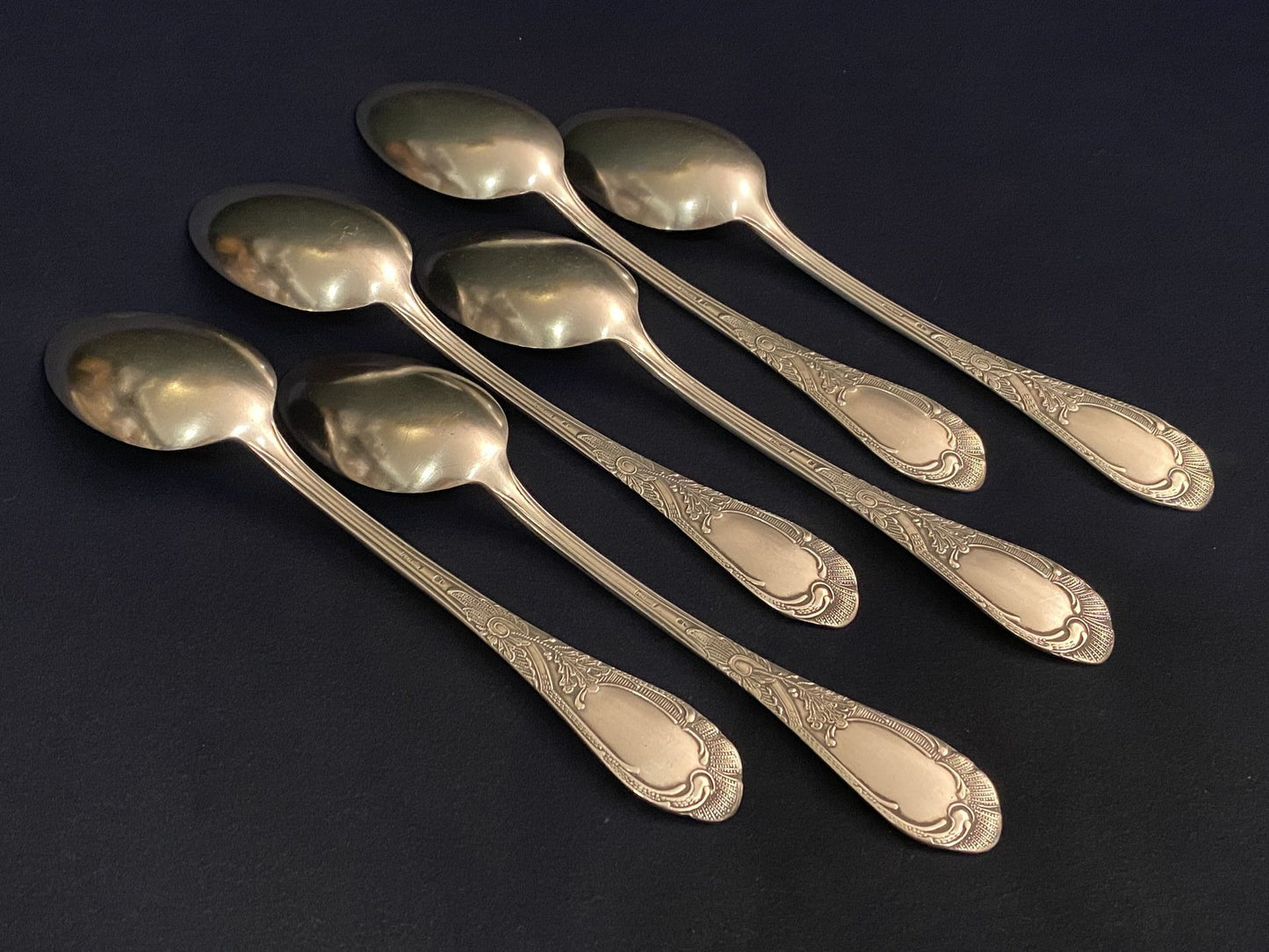 Soviet era 6 new silver soup spoons produced in Kyiv