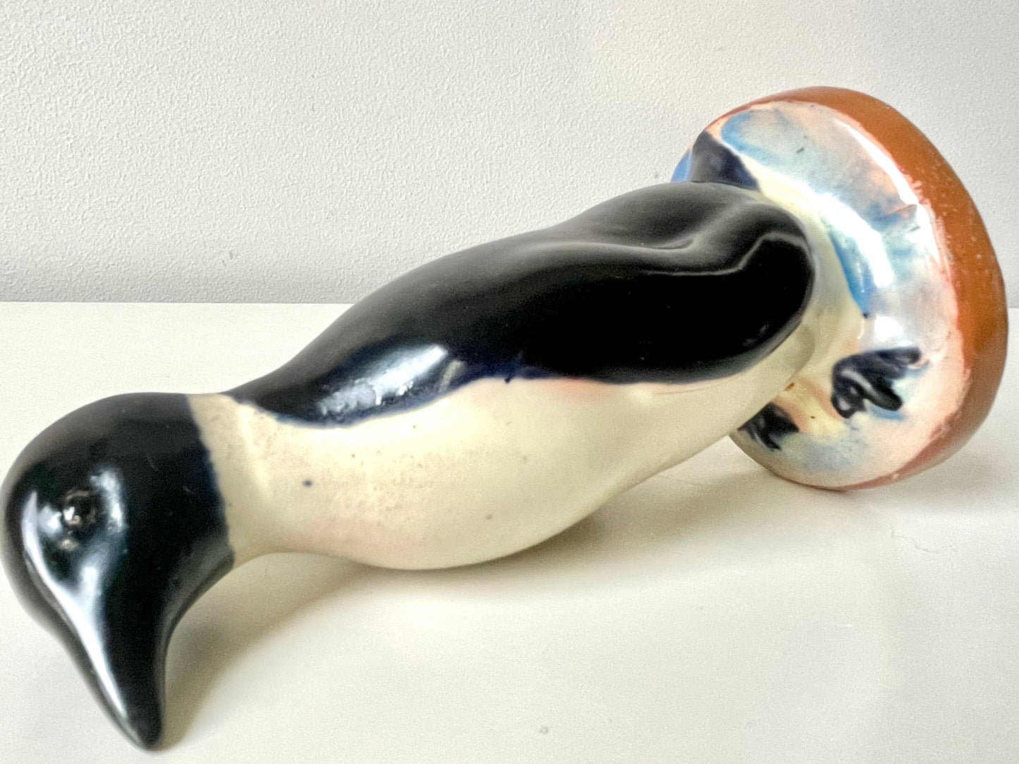 Ceramic penguin figurine produced by the Riga porcelain factory, 1940ies