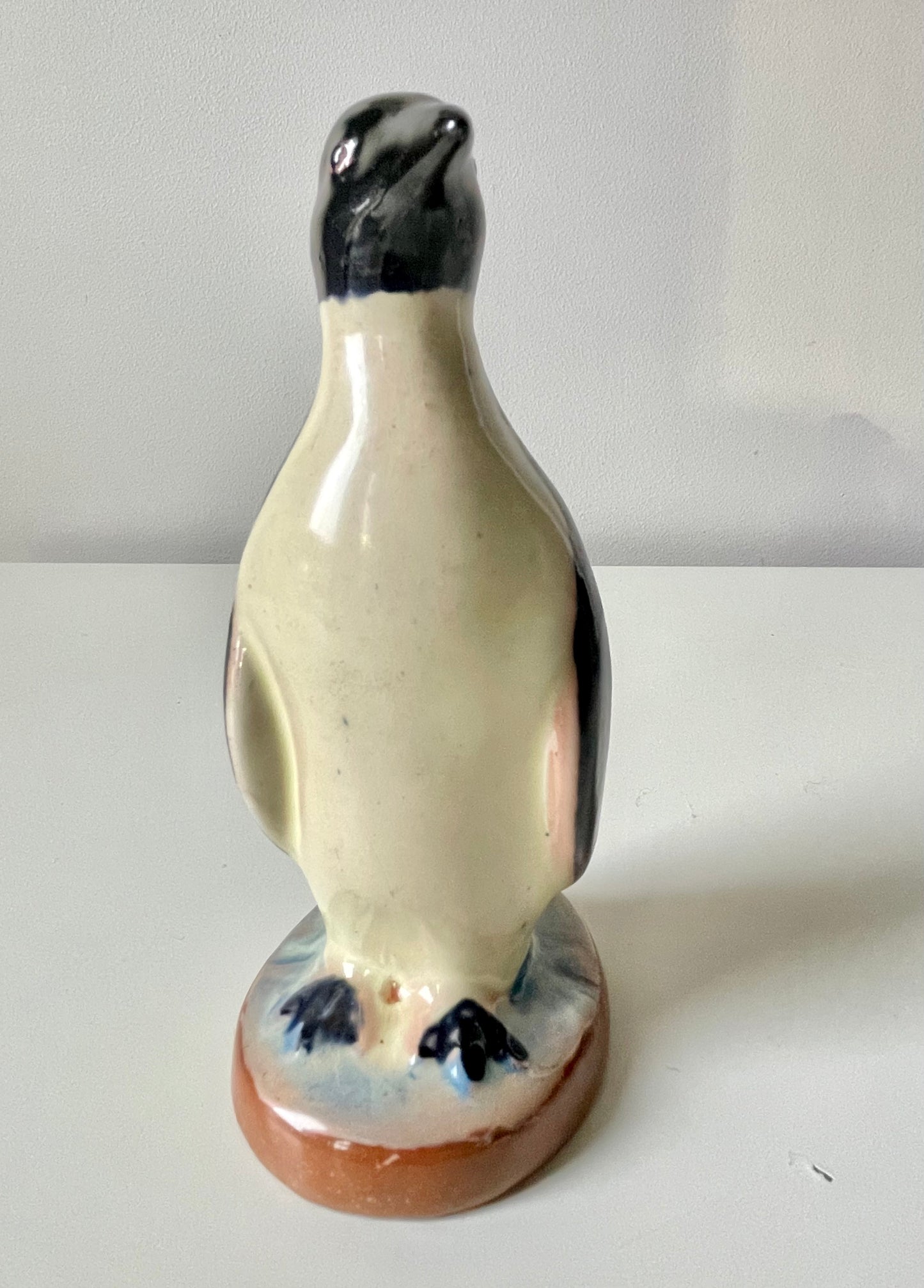 Ceramic penguin figurine produced by the Riga porcelain factory, 1940ies