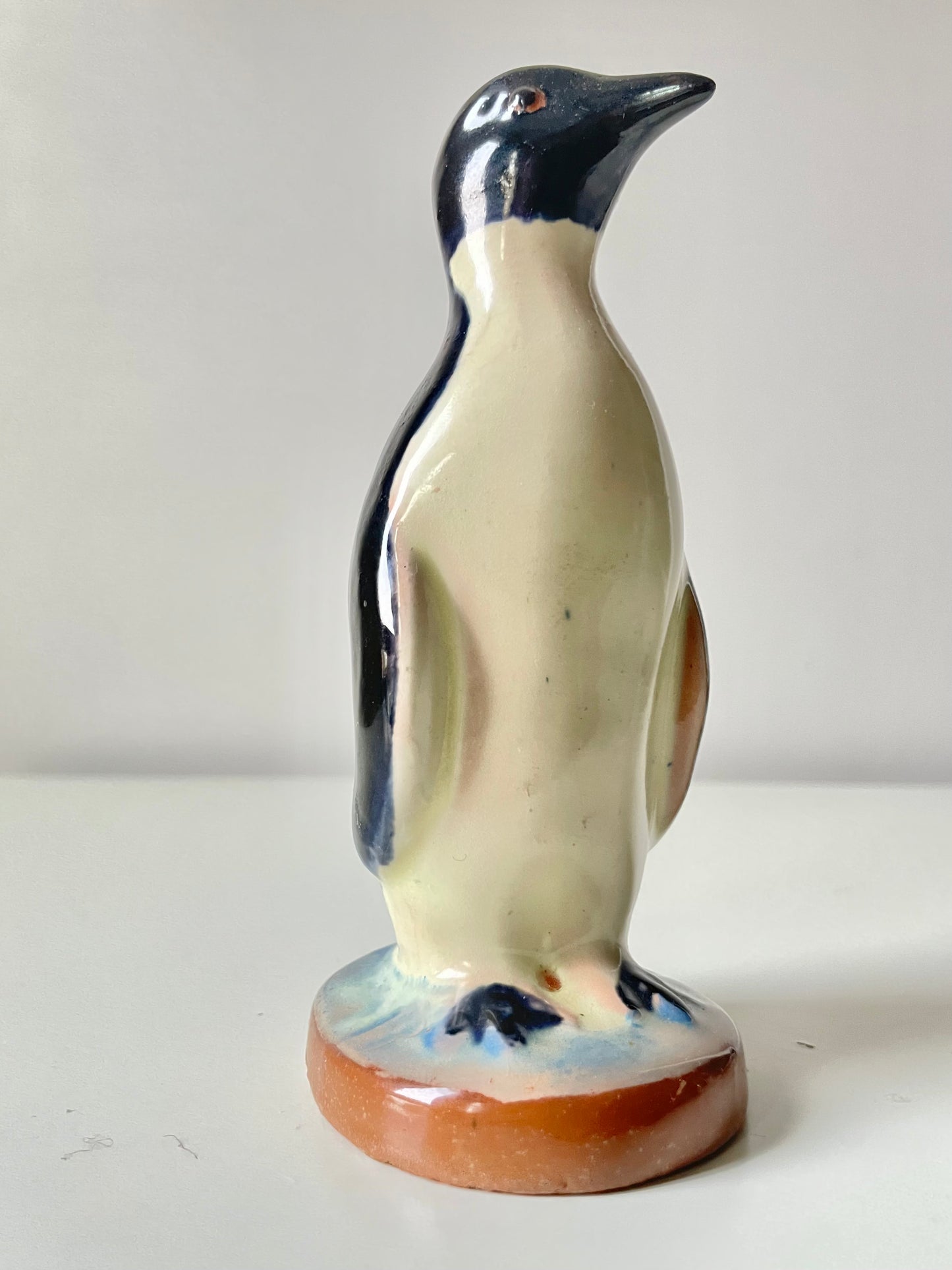 Ceramic penguin figurine produced by the Riga porcelain factory, 1940ies