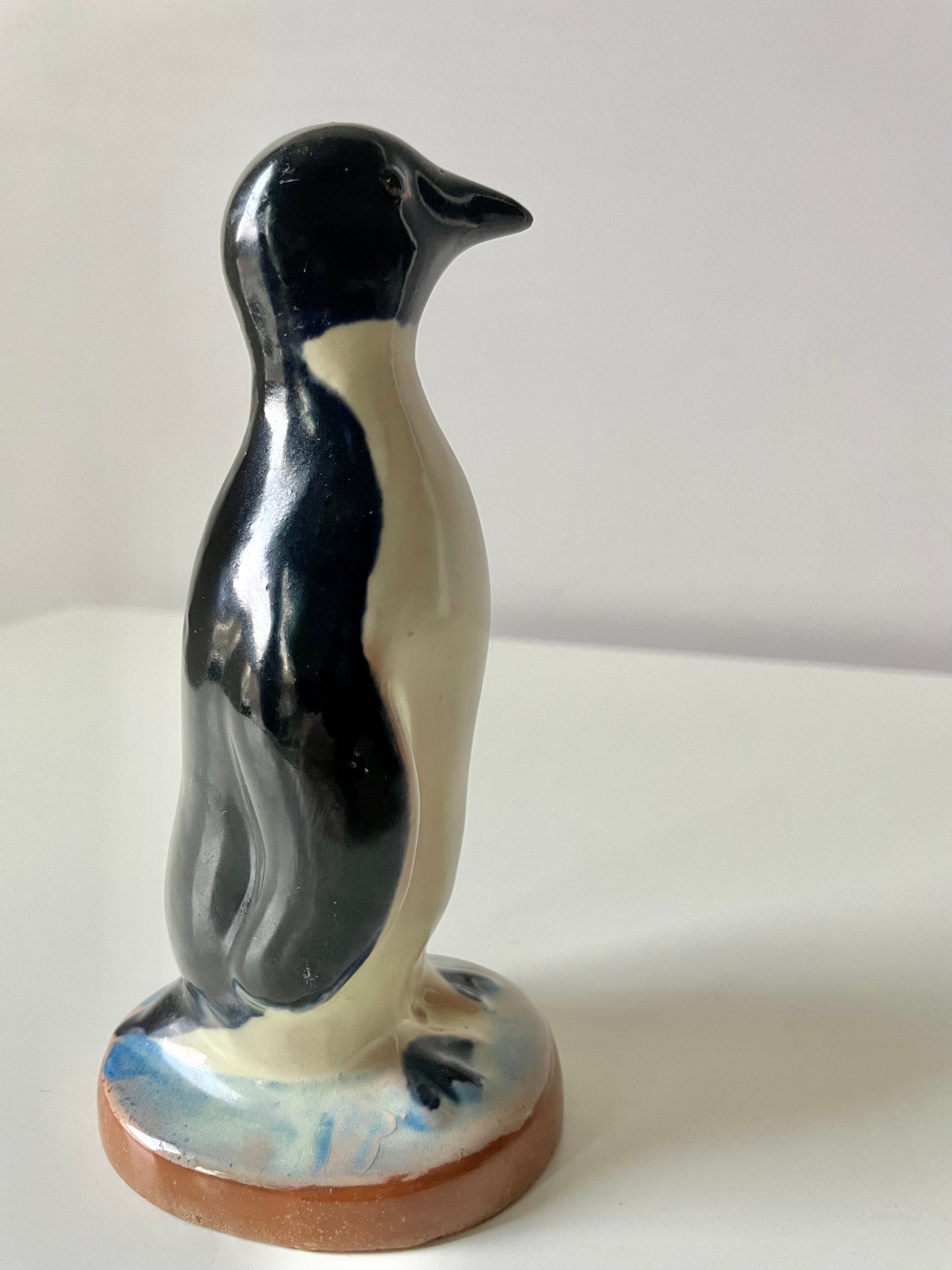 Ceramic penguin figurine produced by the Riga porcelain factory, 1940ies