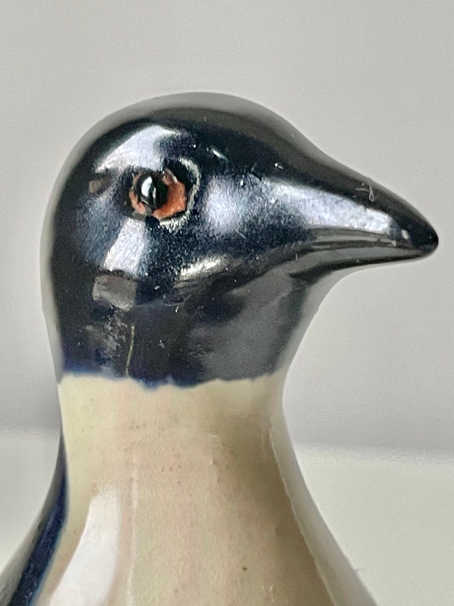 Ceramic penguin figurine produced by the Riga porcelain factory, 1940ies