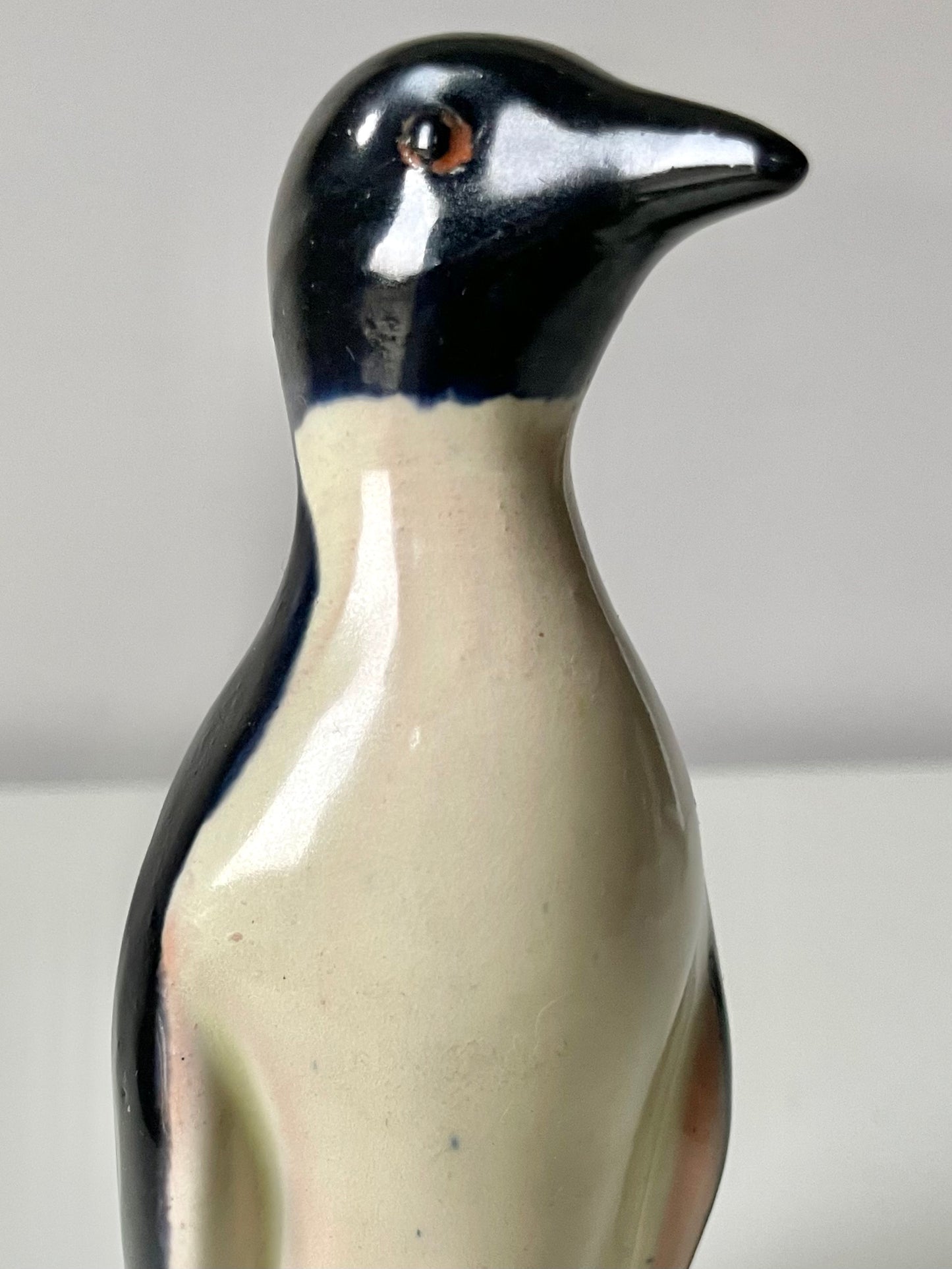 Ceramic penguin figurine produced by the Riga porcelain factory, 1940ies