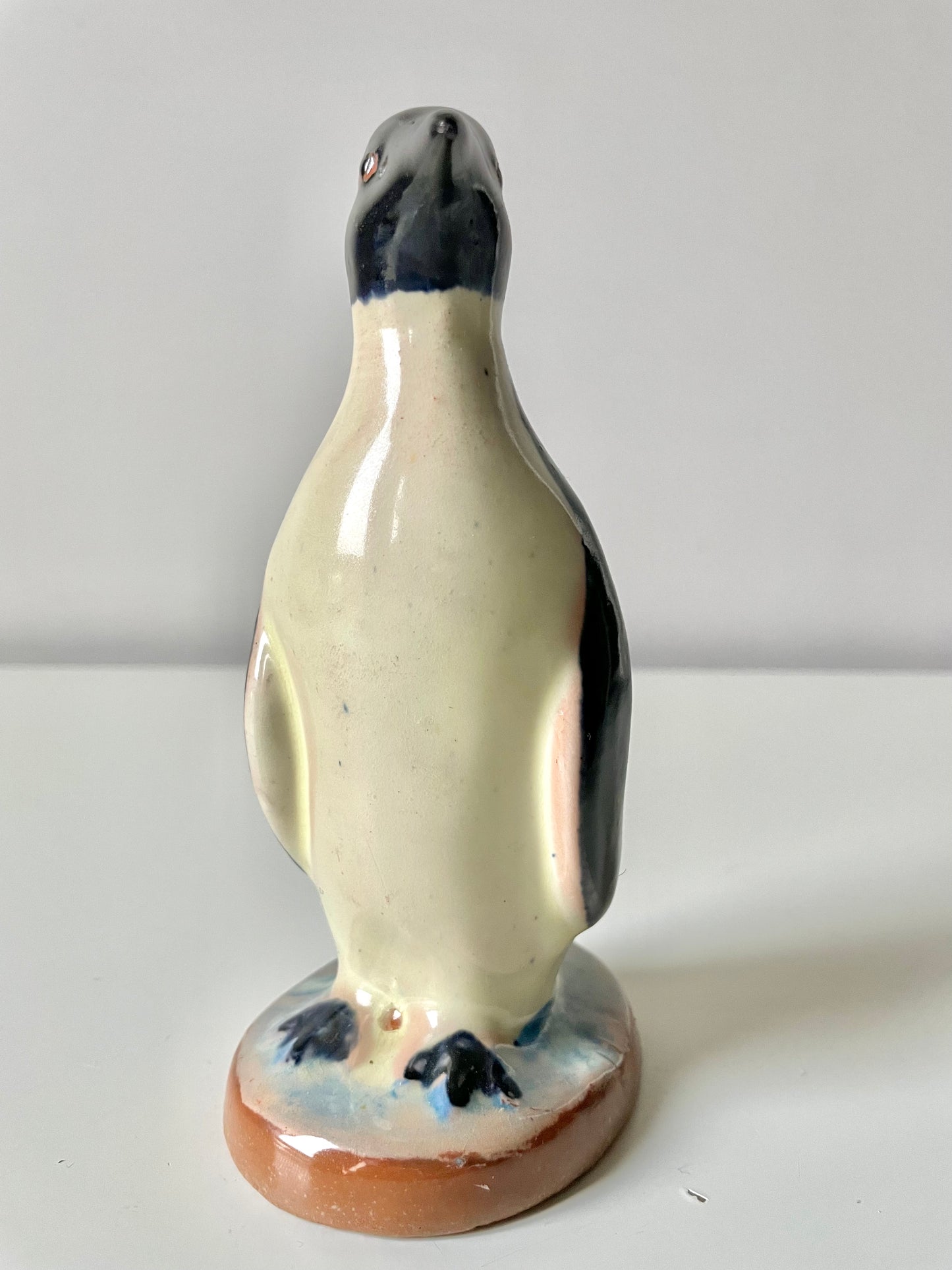 Ceramic penguin figurine produced by the Riga porcelain factory, 1940ies