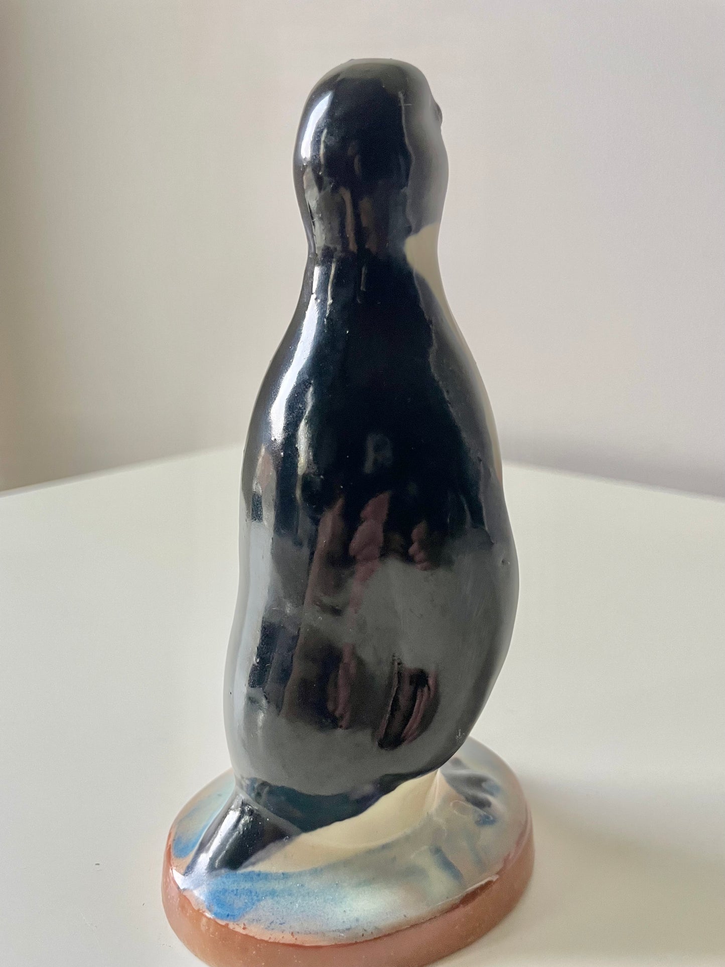 Ceramic penguin figurine produced by the Riga porcelain factory, 1940ies