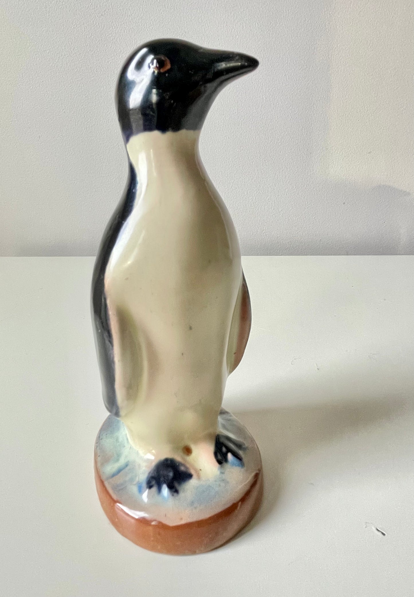 Ceramic penguin figurine produced by the Riga porcelain factory, 1940ies