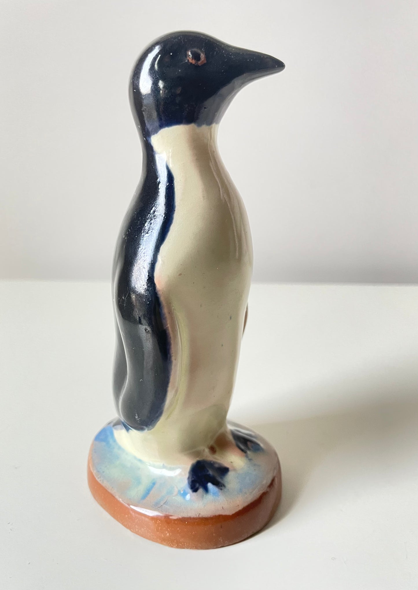 Ceramic penguin figurine produced by the Riga porcelain factory, 1940ies