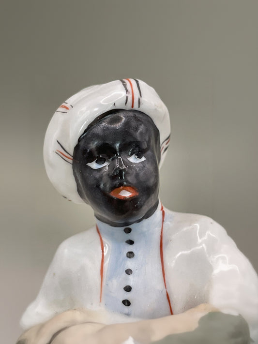 Arabian boy with banjo figurine by Gorodnitsa