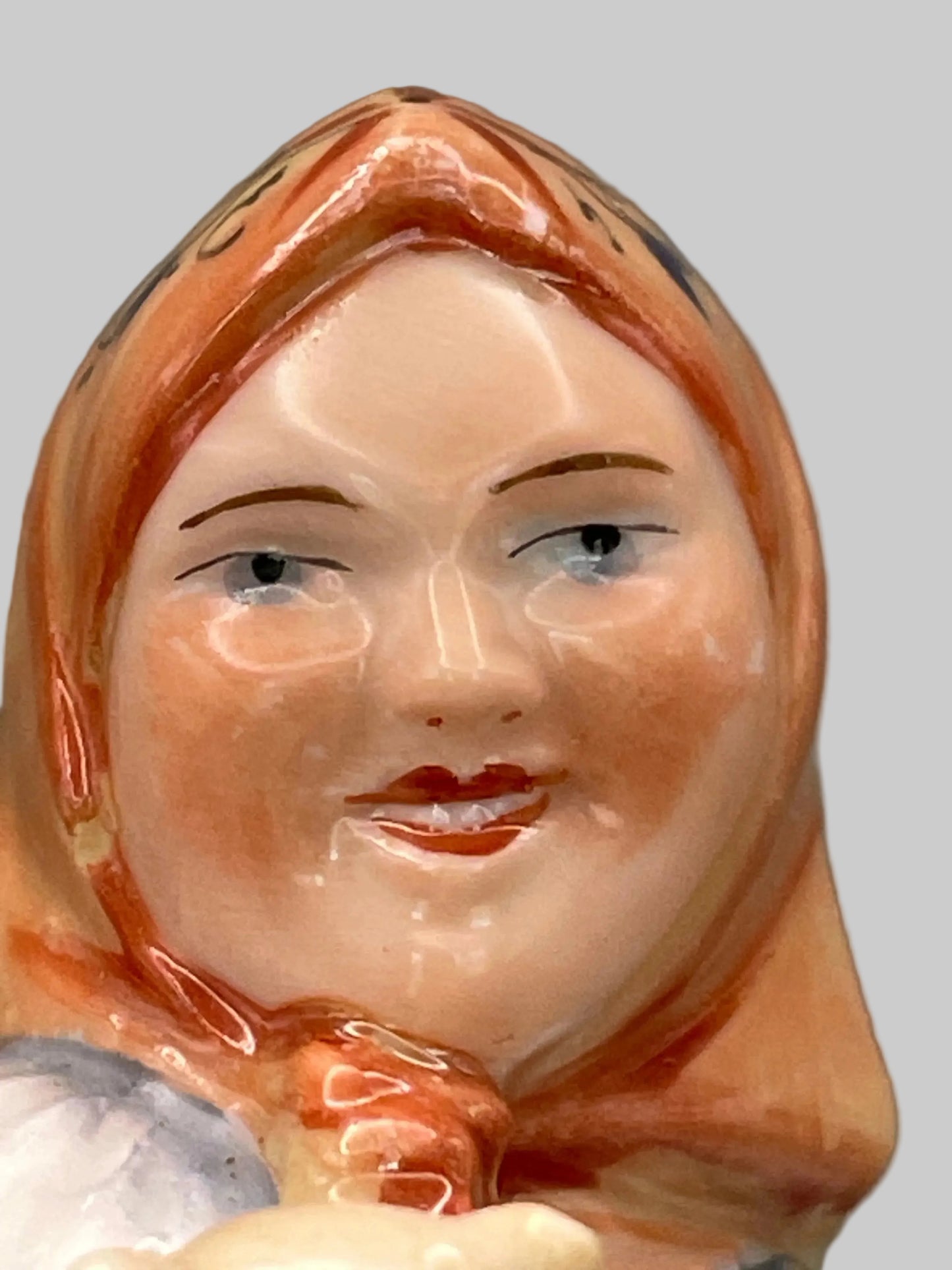 Farm woman with pig figurine by Gorodnitsa from 30ies