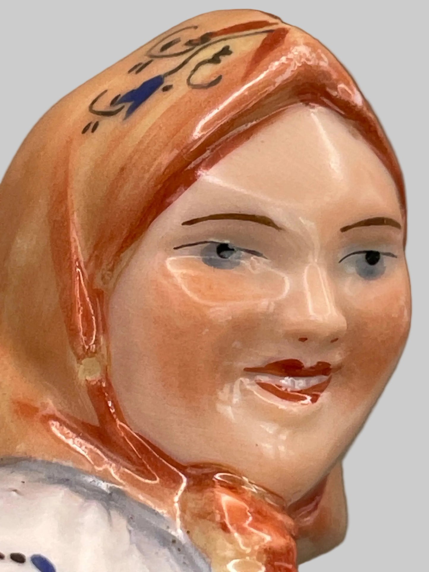 Farm woman with pig figurine by Gorodnitsa from 30ies