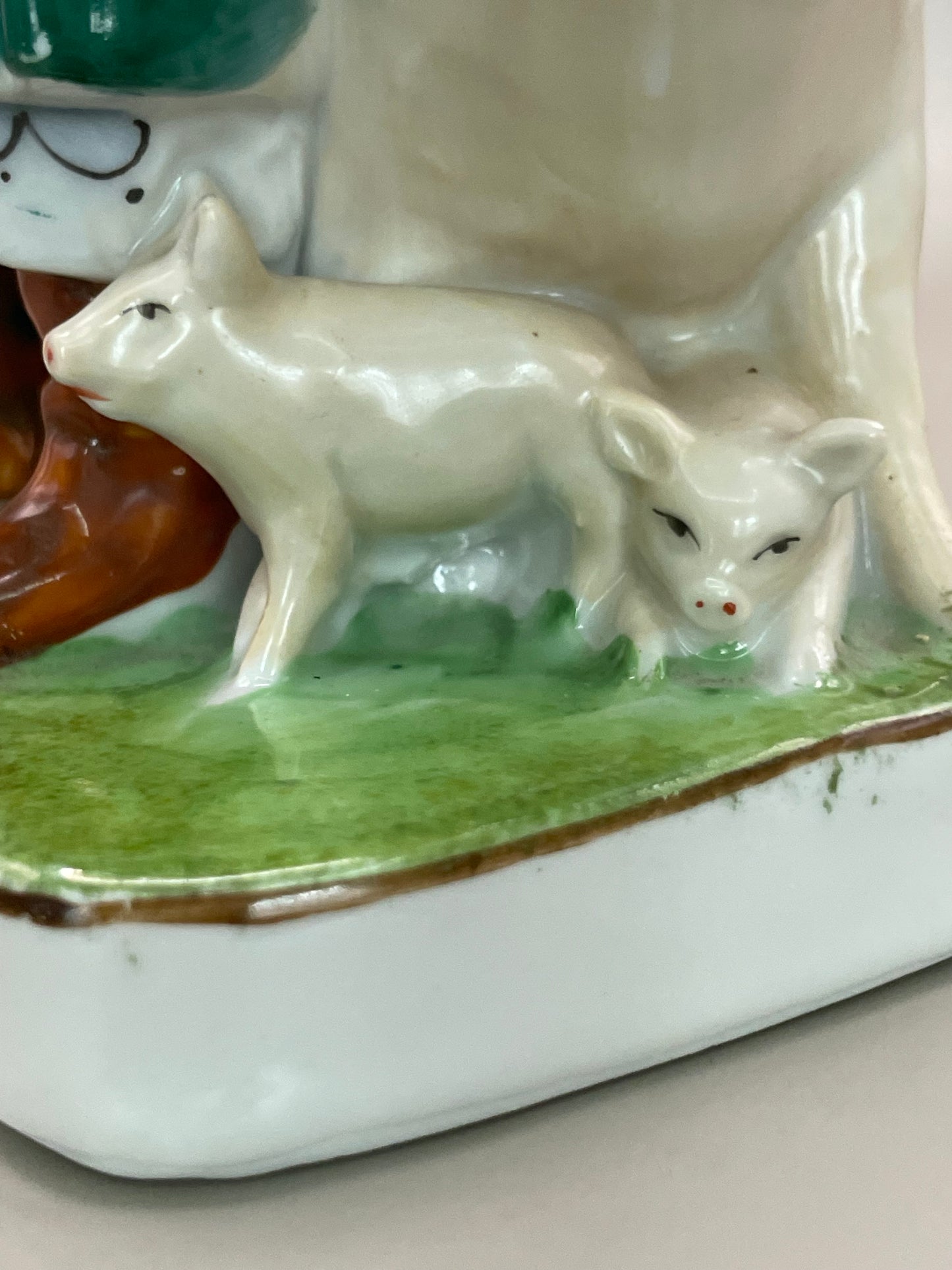 Farm woman with pig figurine by Gorodnitsa from 30ies