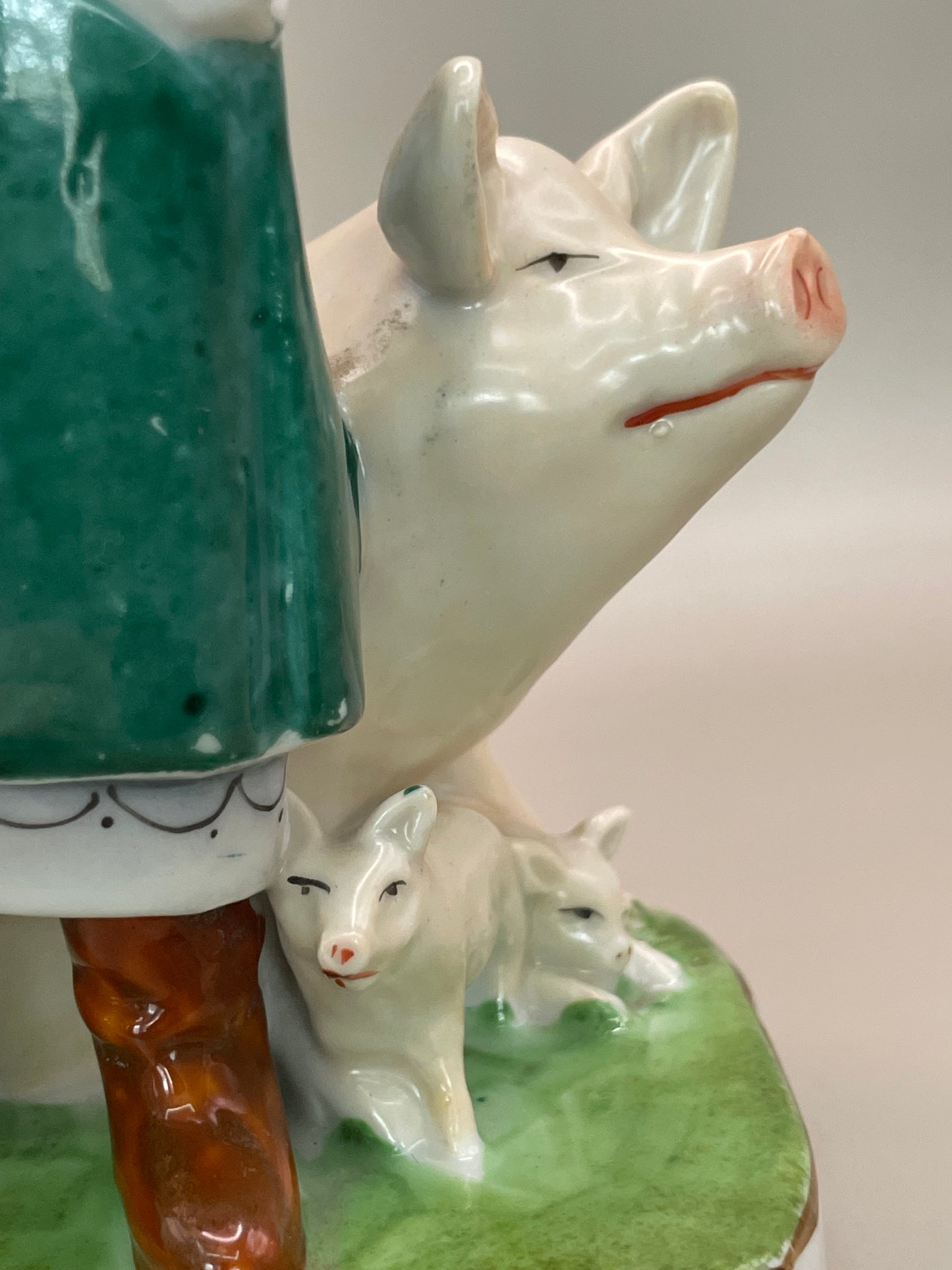 Farm woman with pig figurine by Gorodnitsa from 30ies