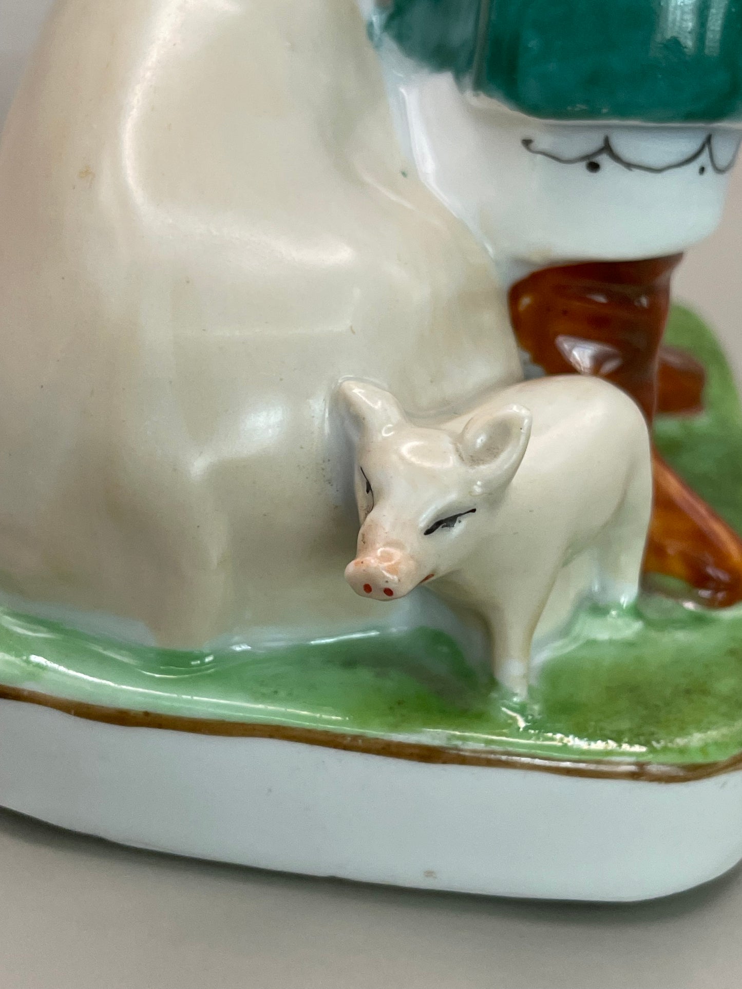 Farm woman with pig figurine by Gorodnitsa from 30ies