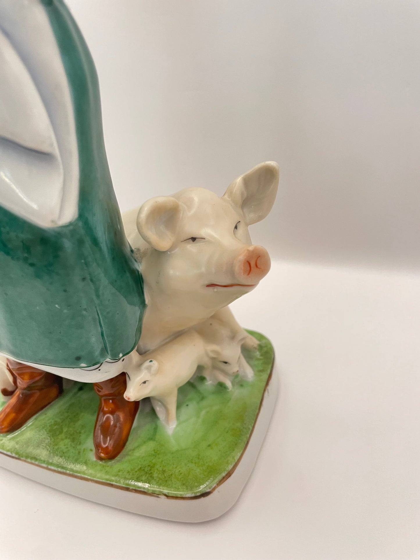 Farm woman with pig figurine by Gorodnitsa from 30ies
