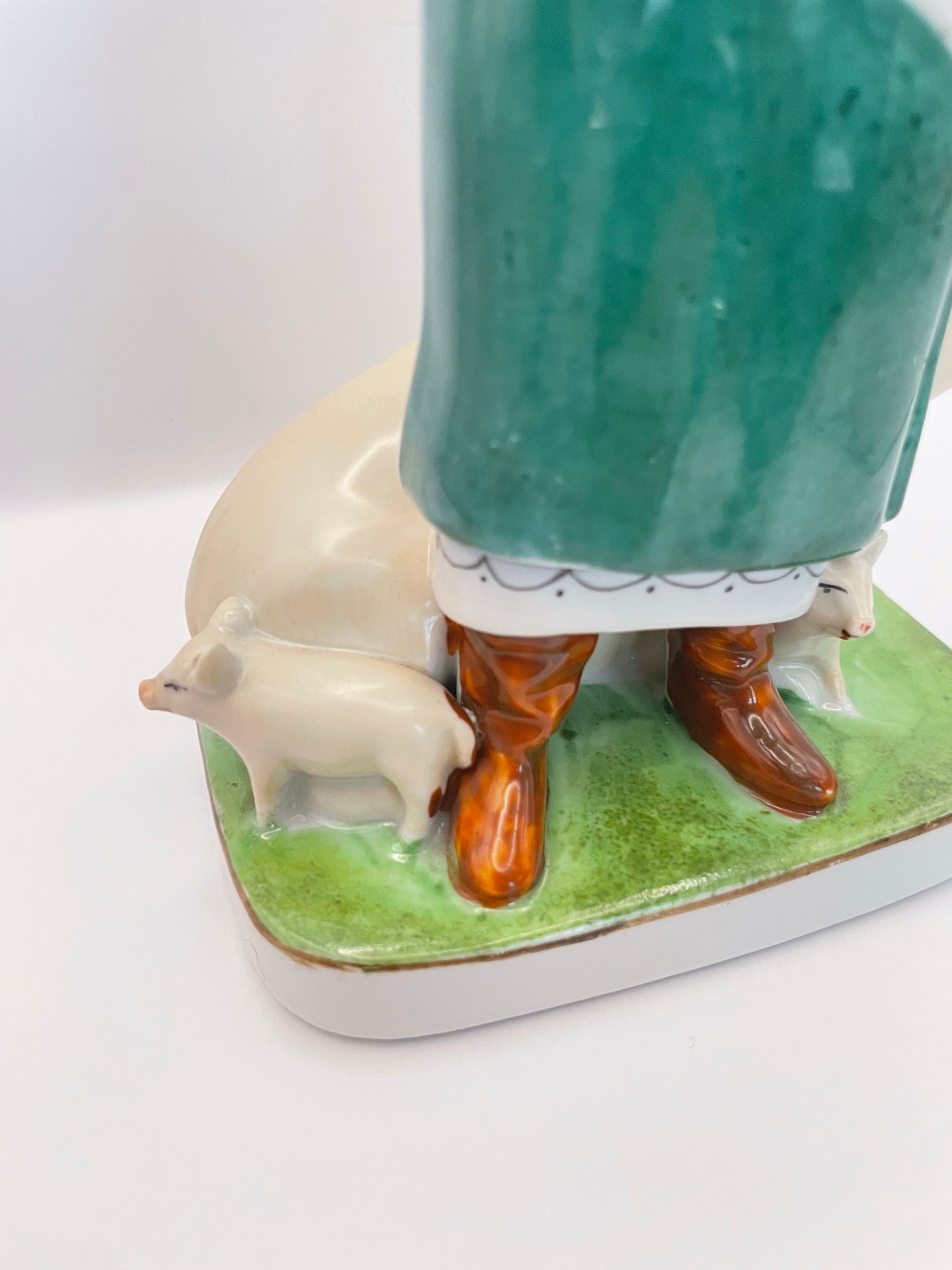 Farm woman with pig figurine by Gorodnitsa from 30ies