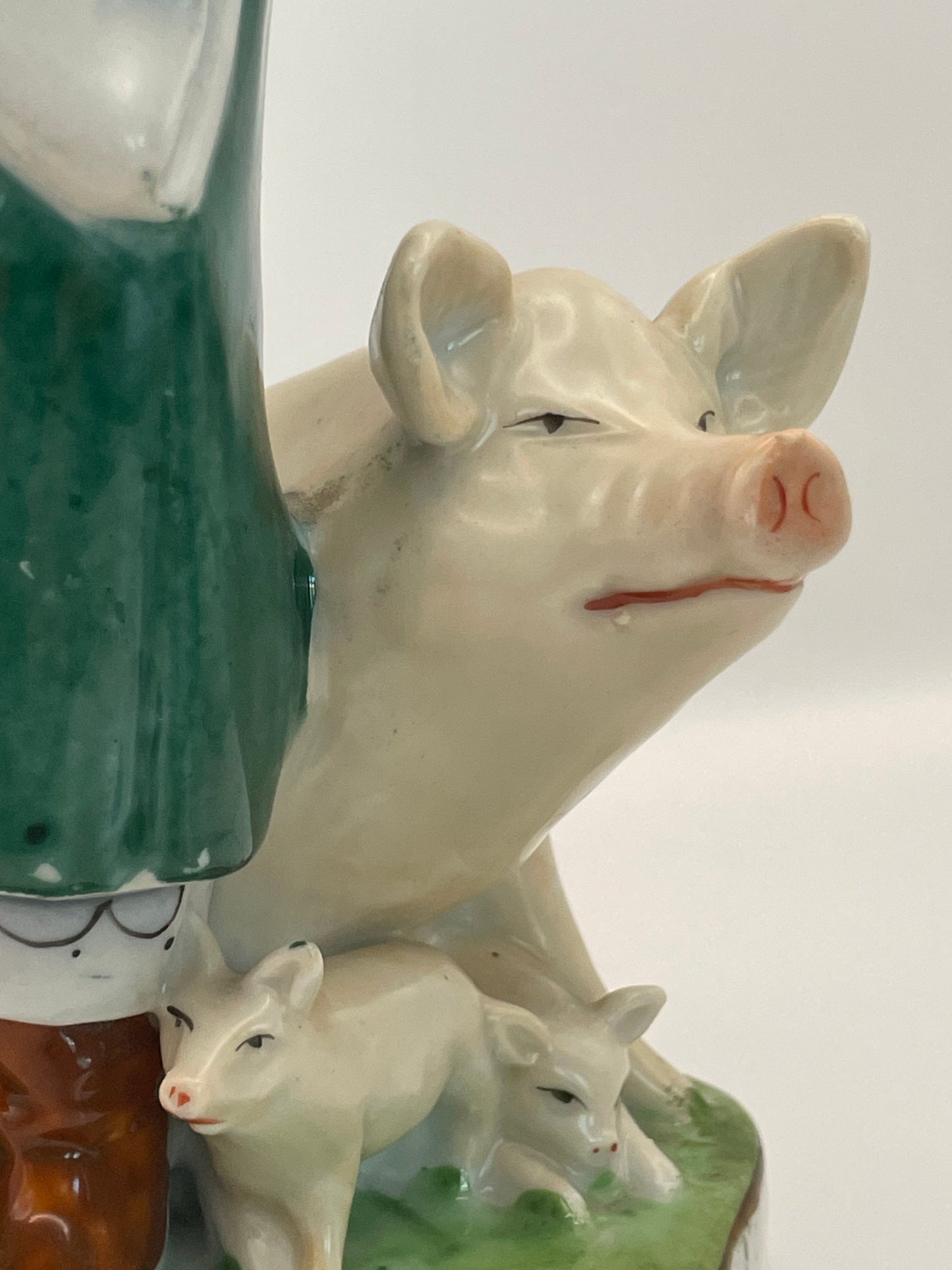 Farm woman with pig figurine by Gorodnitsa from 30ies