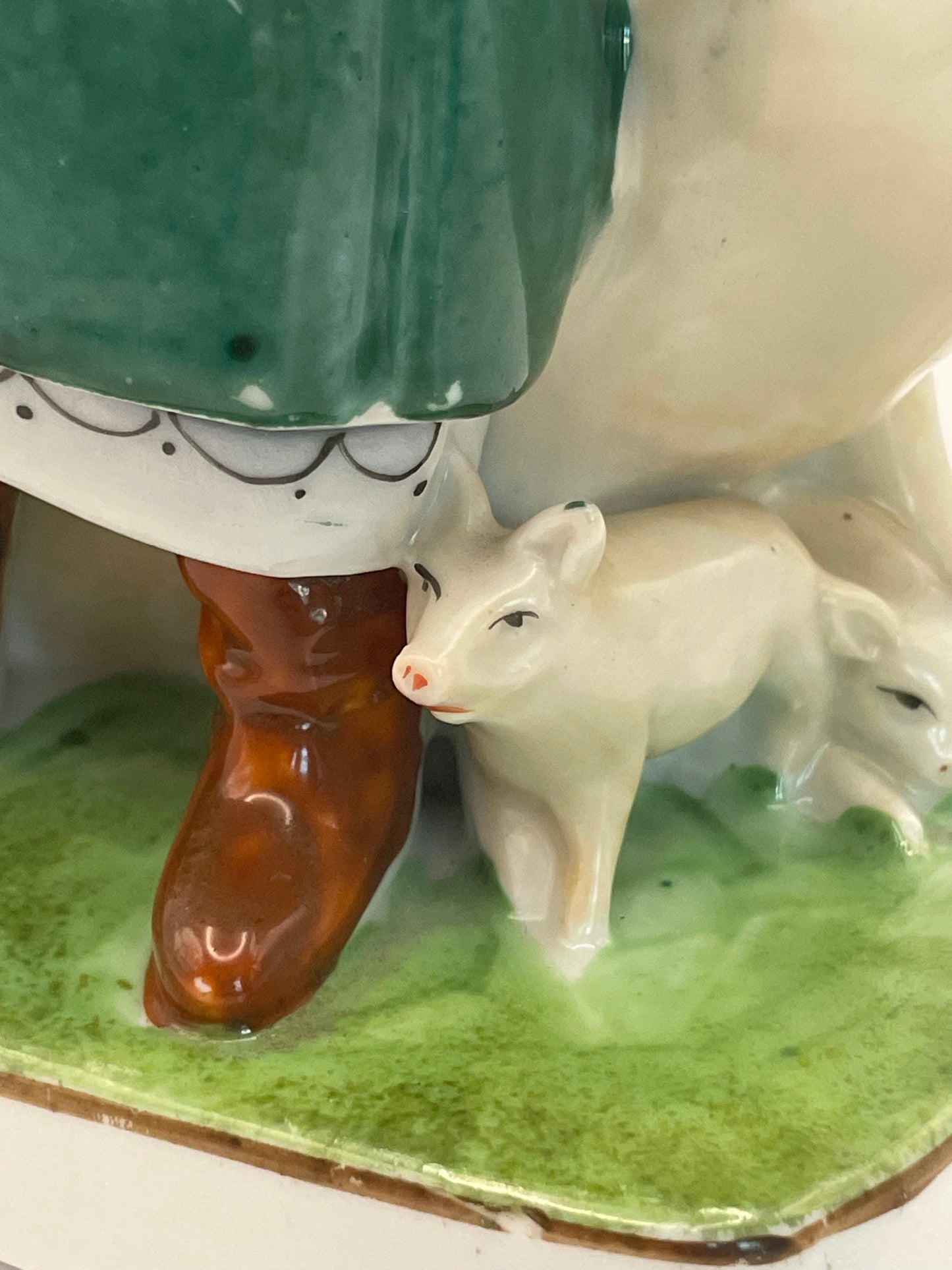 Farm woman with pig figurine by Gorodnitsa from 30ies