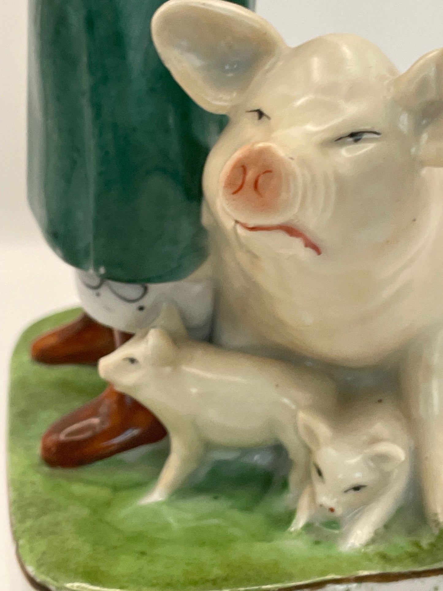 Farm woman with pig figurine by Gorodnitsa from 30ies