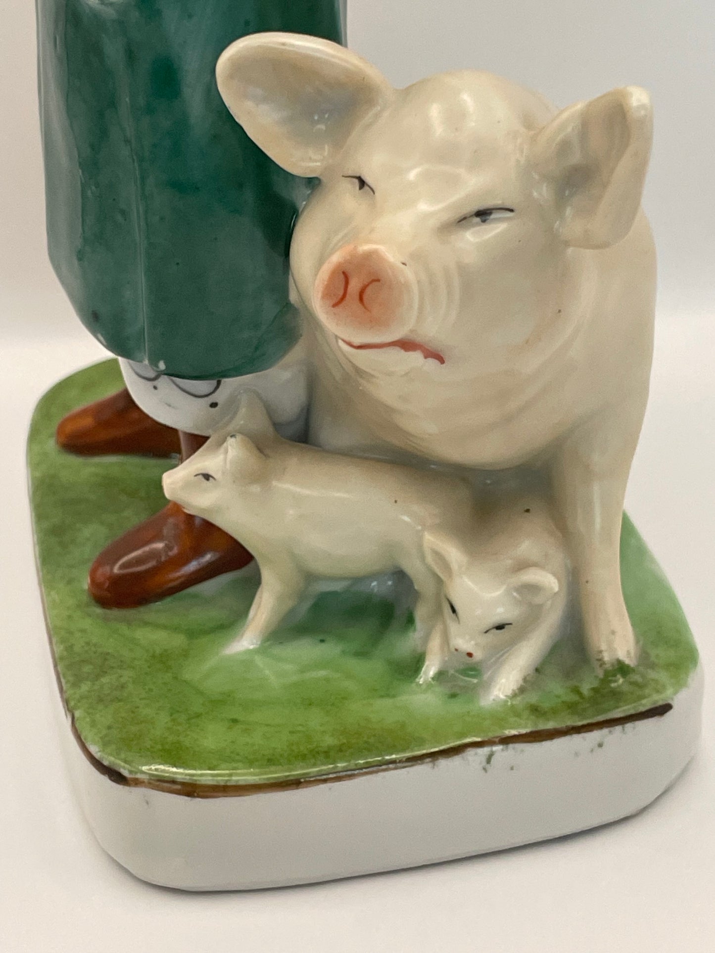 Farm woman with pig figurine by Gorodnitsa from 30ies