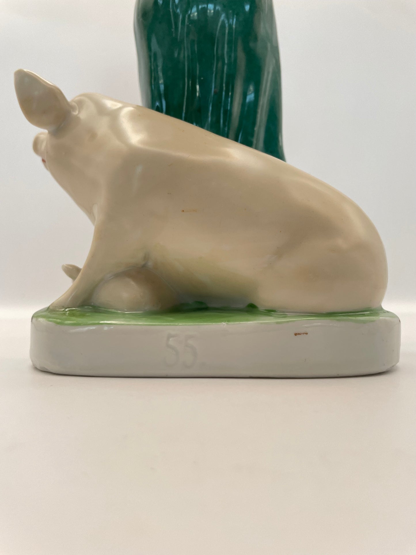 Farm woman with pig figurine by Gorodnitsa from 30ies