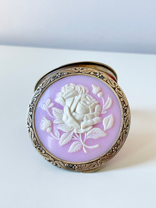 Sterling silver powder puff box