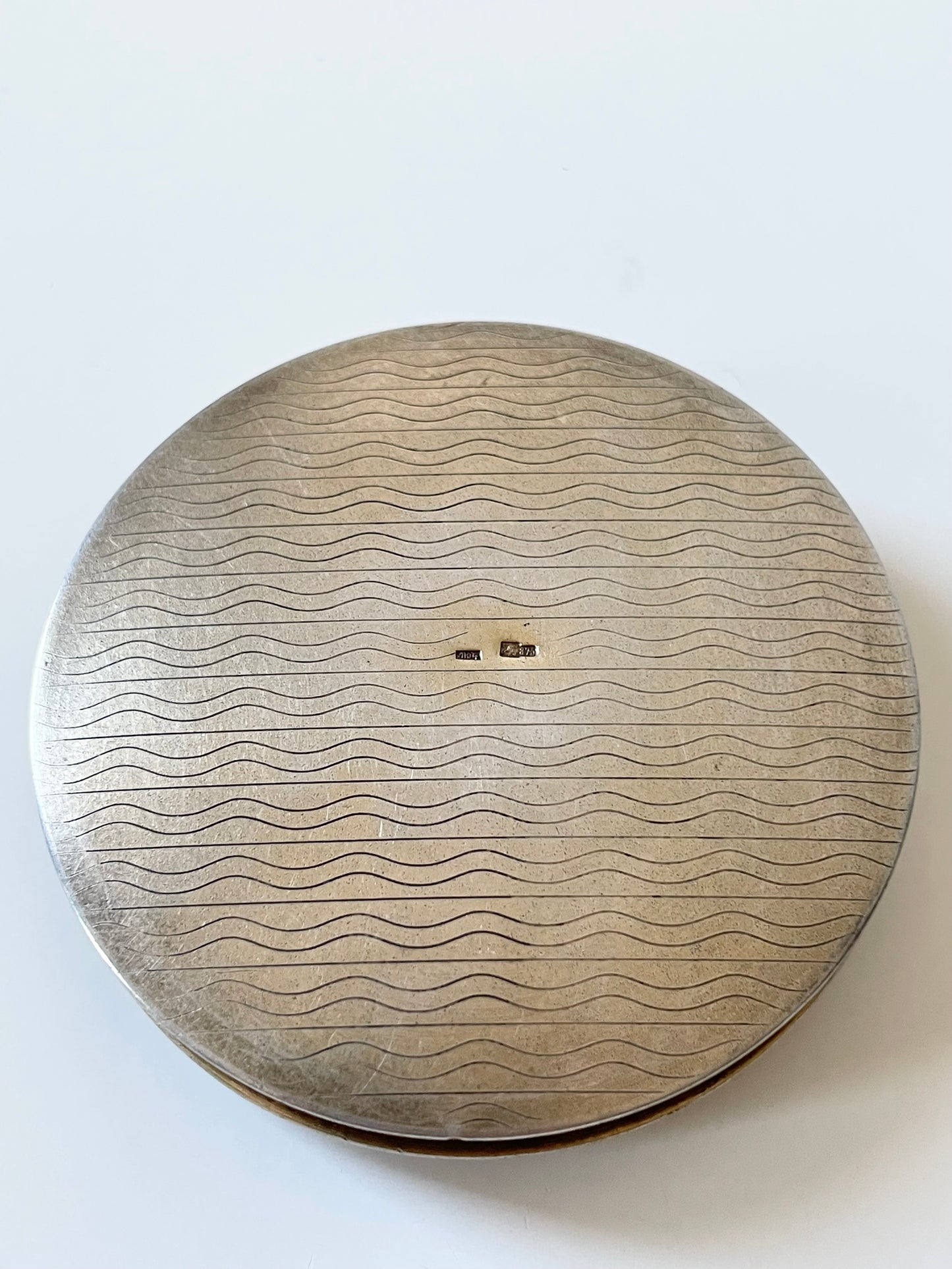 Sterling silver powder puff box