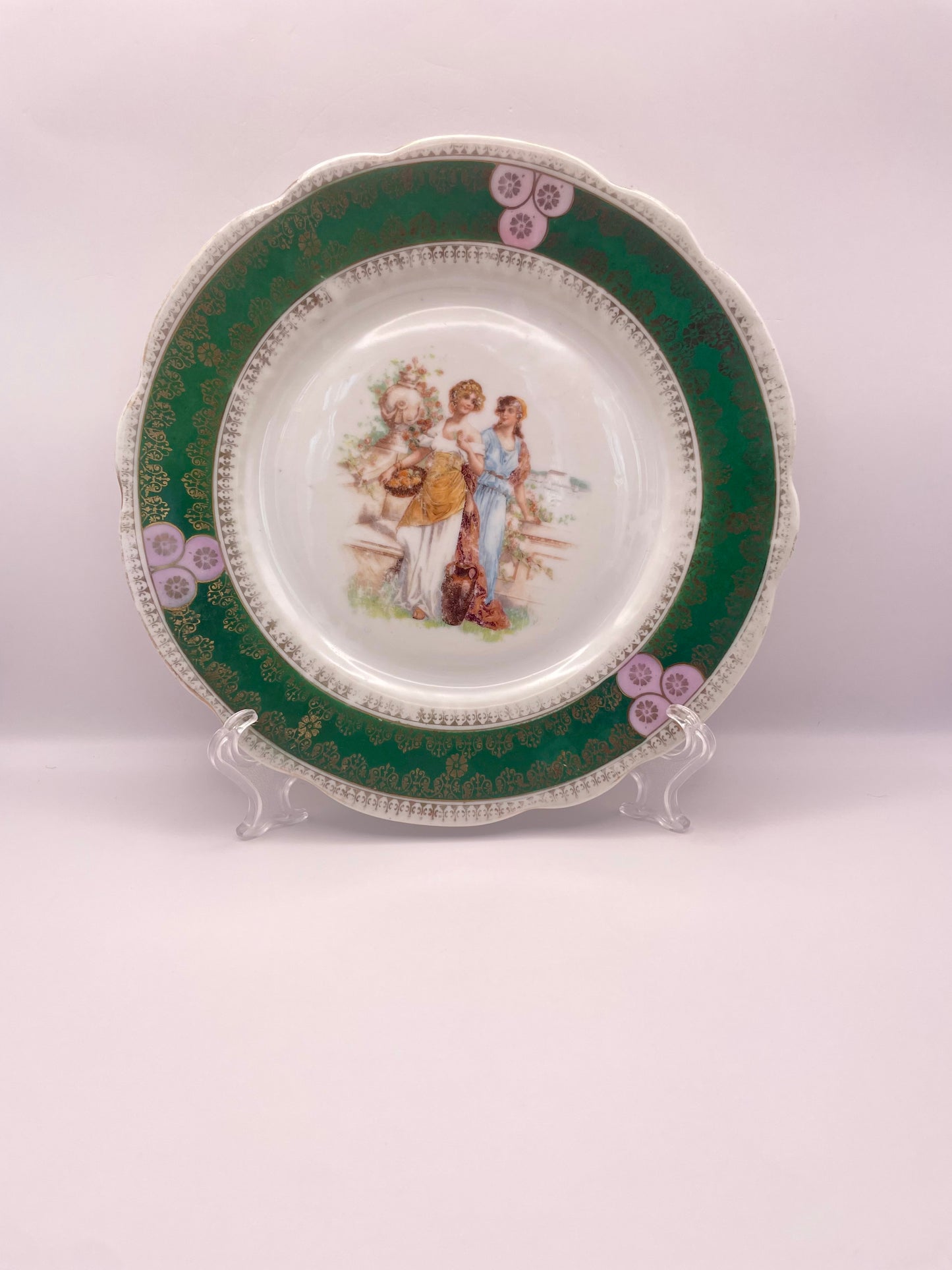 Post-revolution era platter with Vseukrtrest porcelain mark (ex-Kuznetsov’s mark)