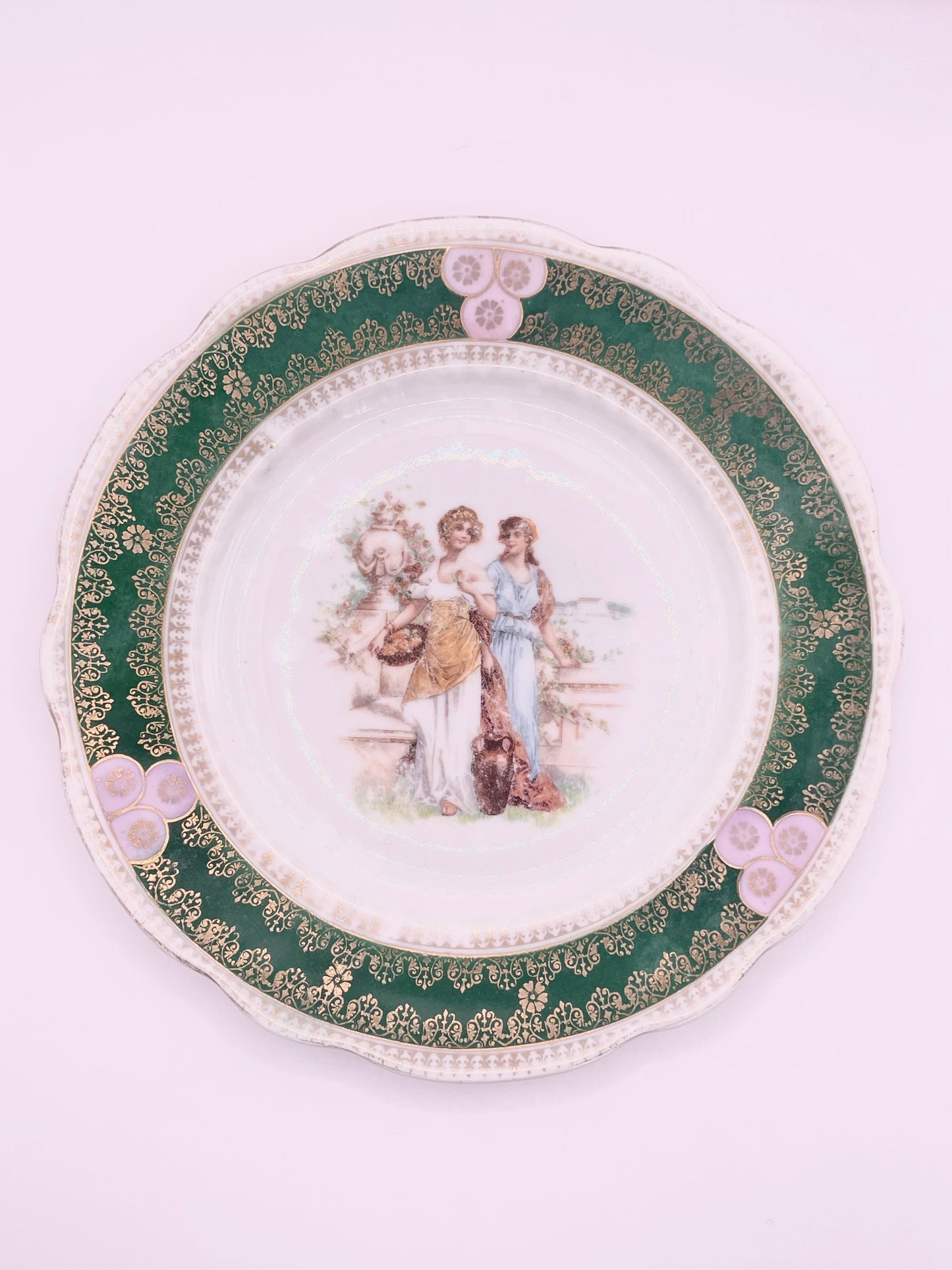 Post-revolution era platter with Vseukrtrest porcelain mark (ex-Kuznetsov’s mark)