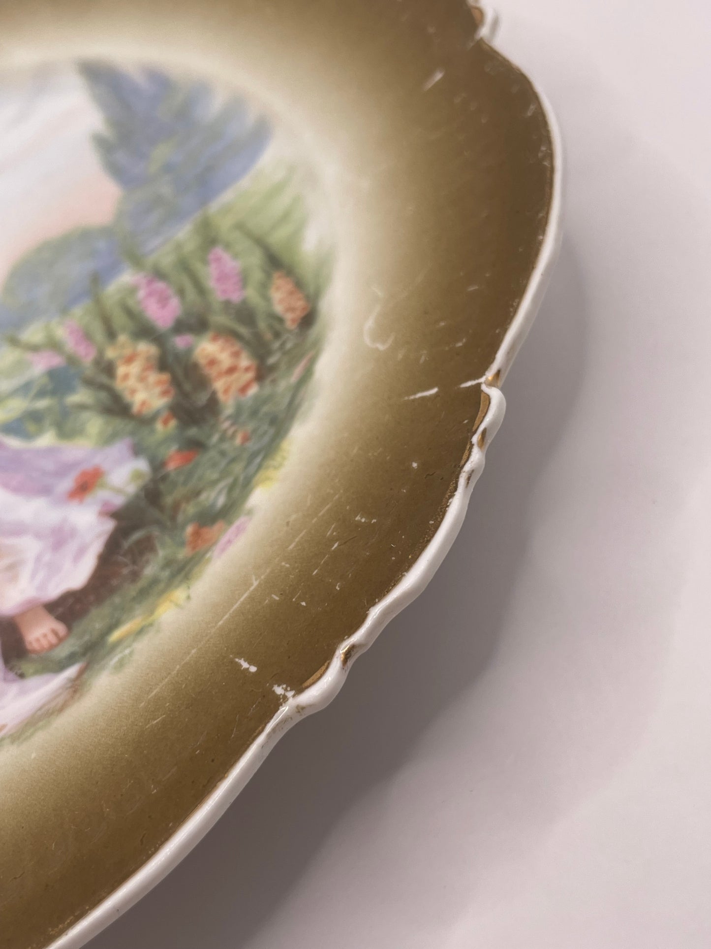 Kuznetsov’s plate depicting lady with butterflies