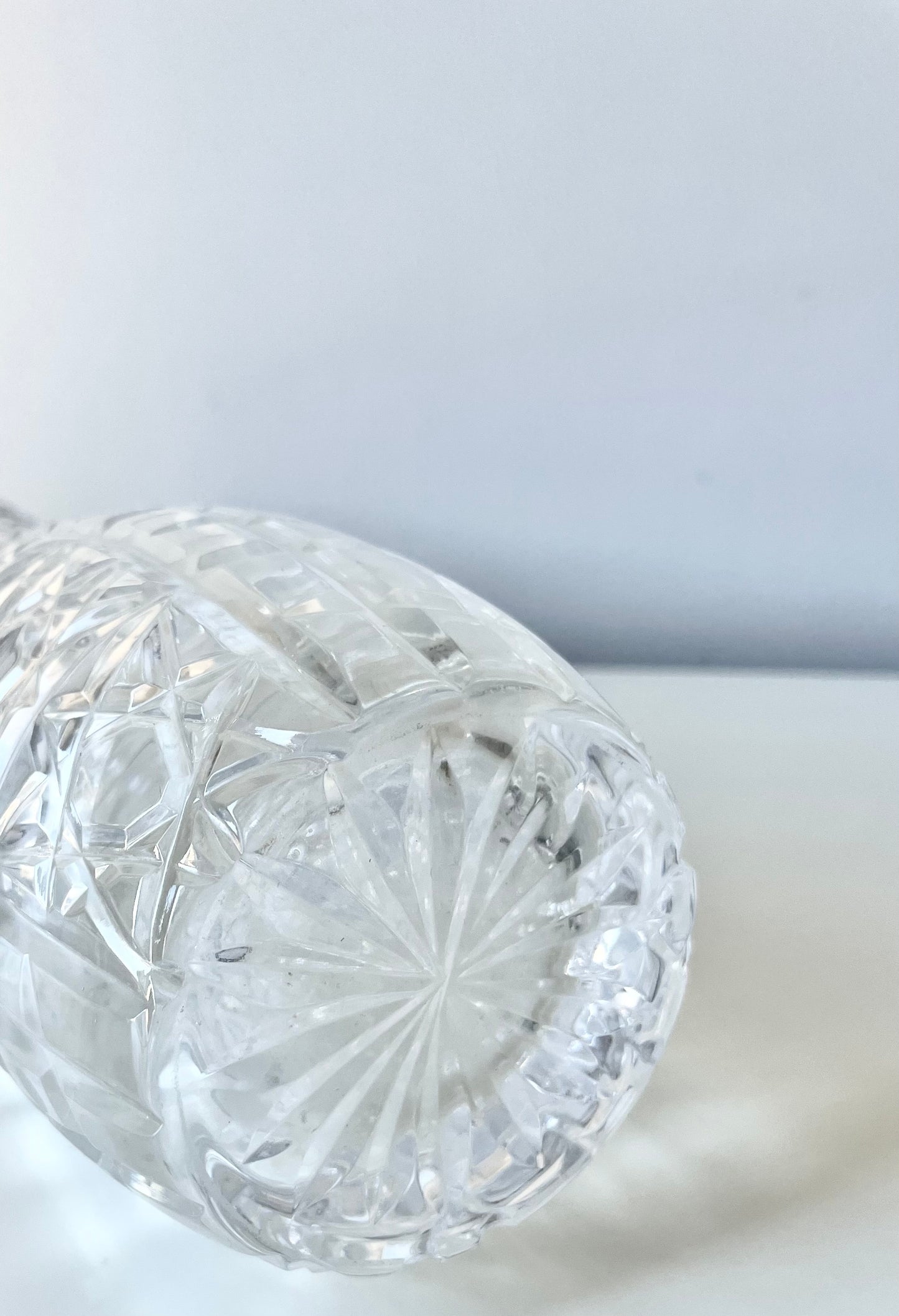 USSR crystal vase with silver 875 edge