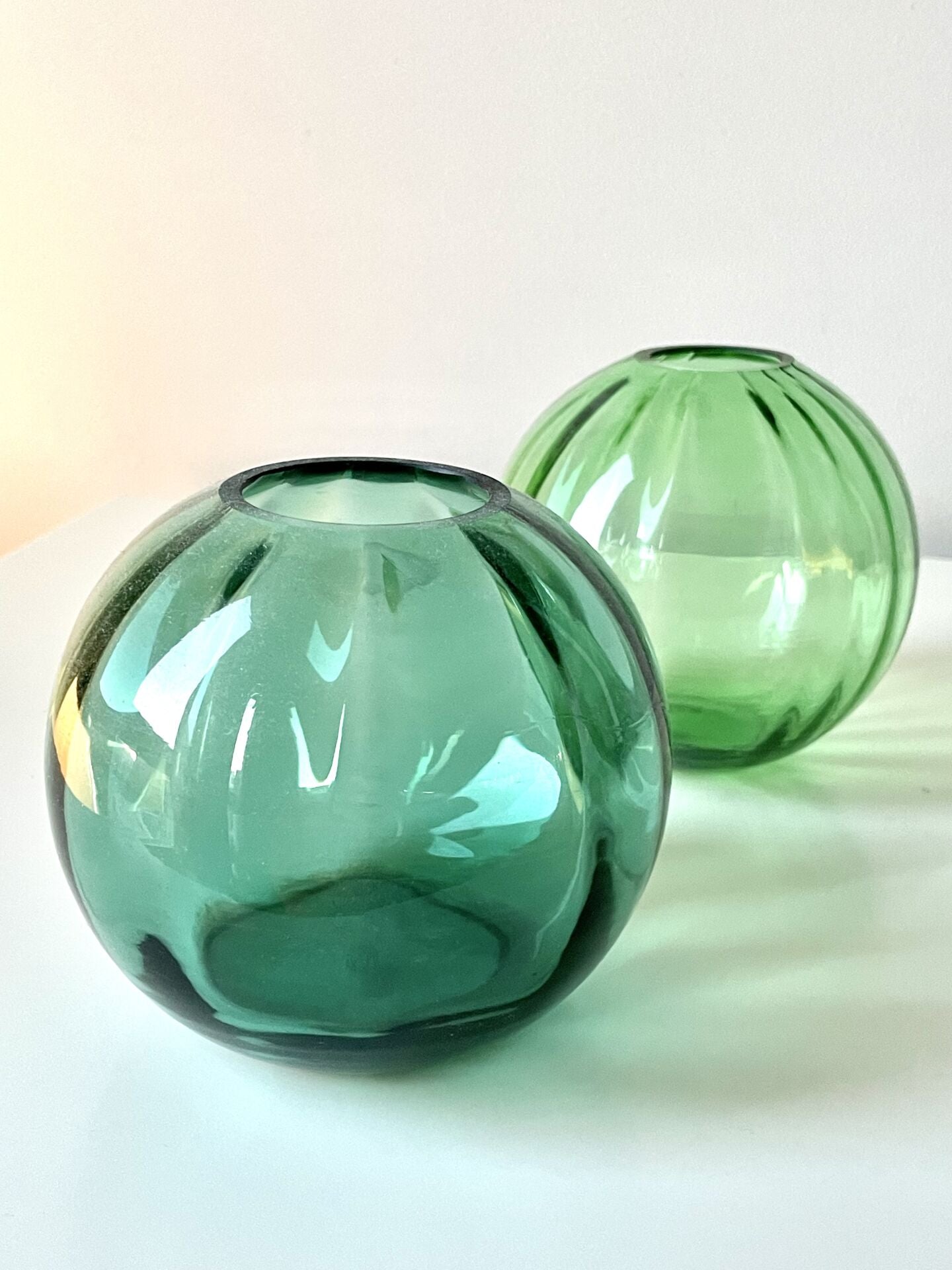 Glass vase produced by Johannes Lorup manufactury (Green)